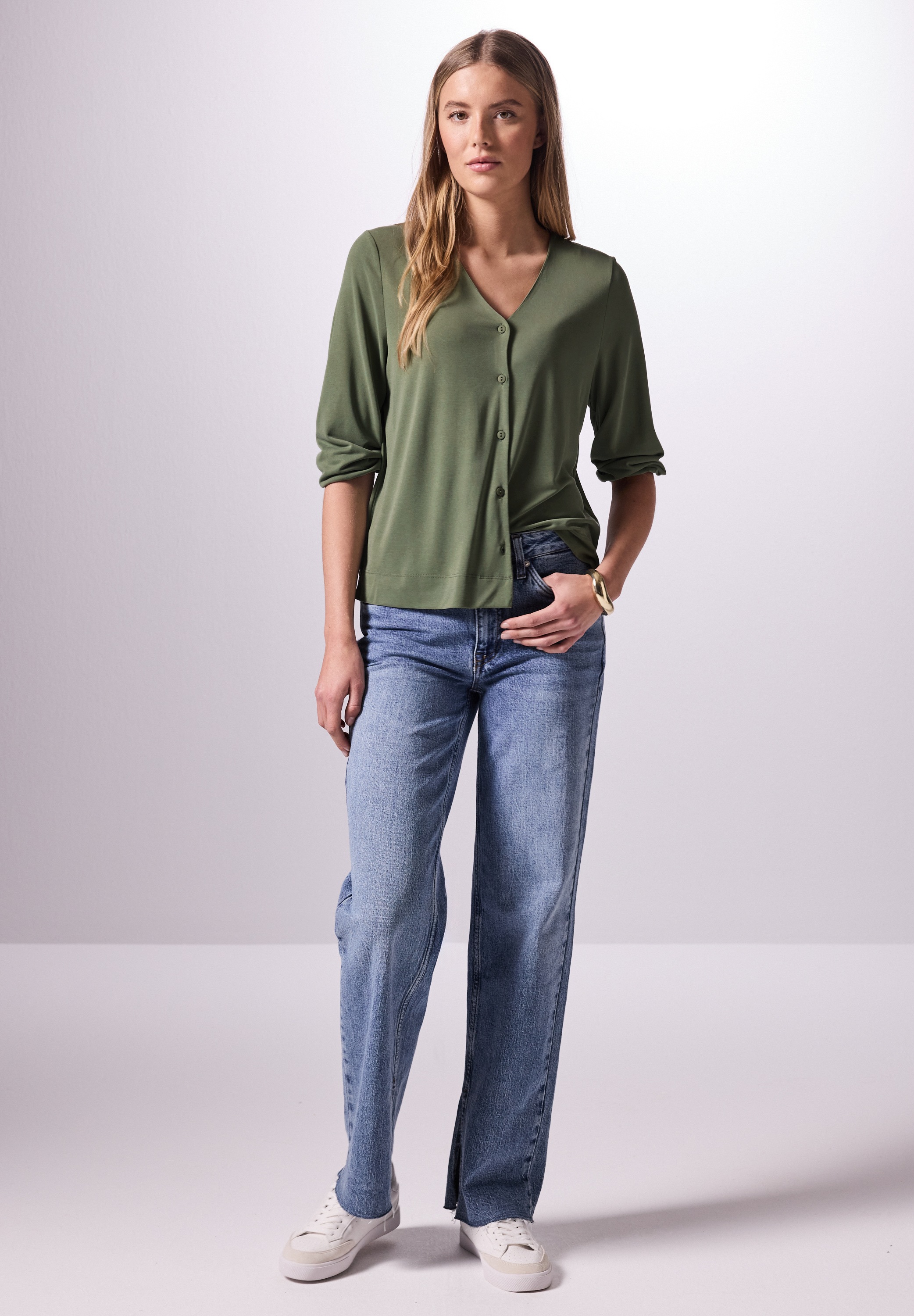 STREET ONE STUDIO 3/4-Arm-Shirt, mit 3/4 Ärmeln