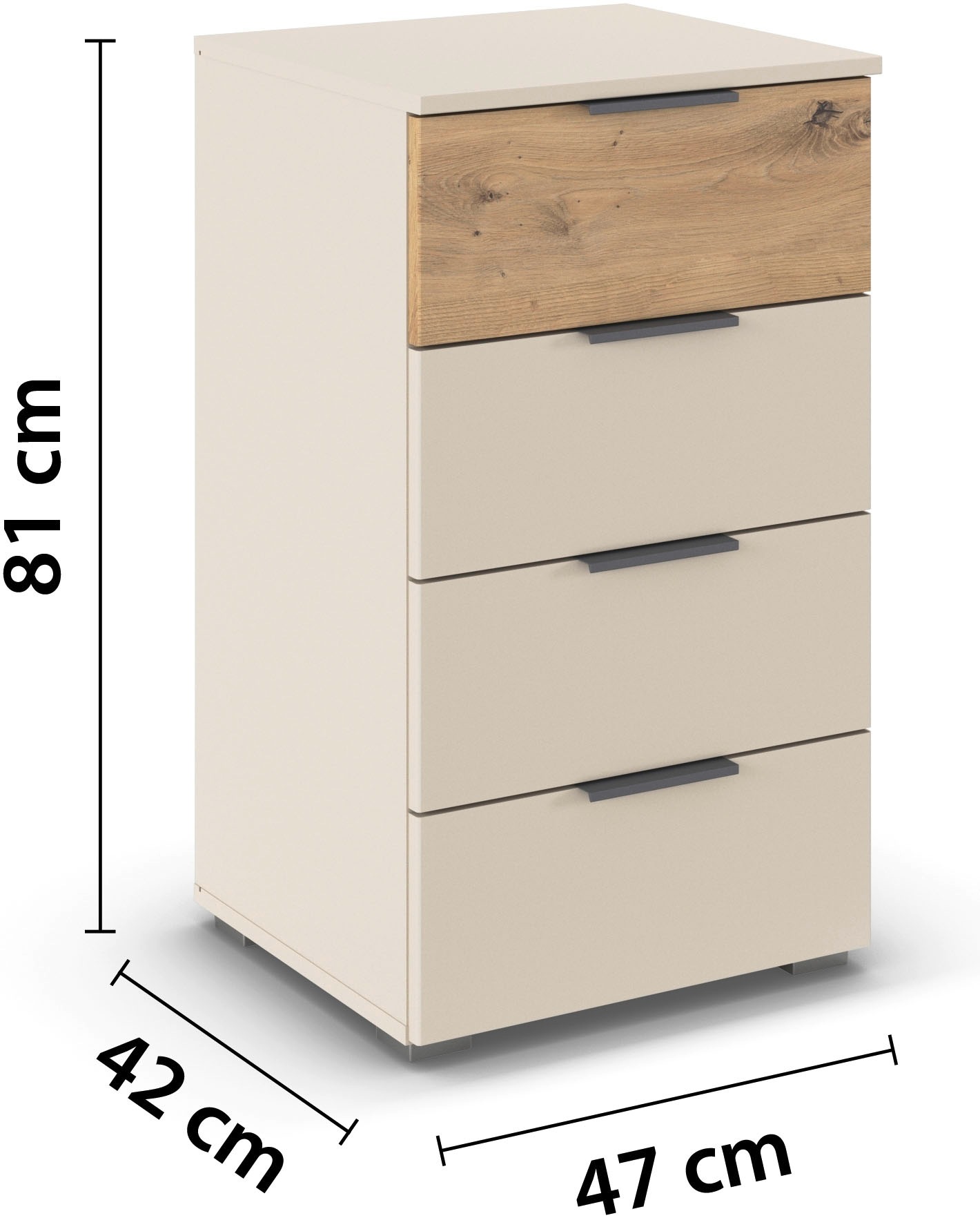rauch Schubkastenkommode »Sideboard Kommode Schubladenkommode SAJO«, mit 4 geräumigen Schubladen in trendigen Farben MADE IN GERMANY