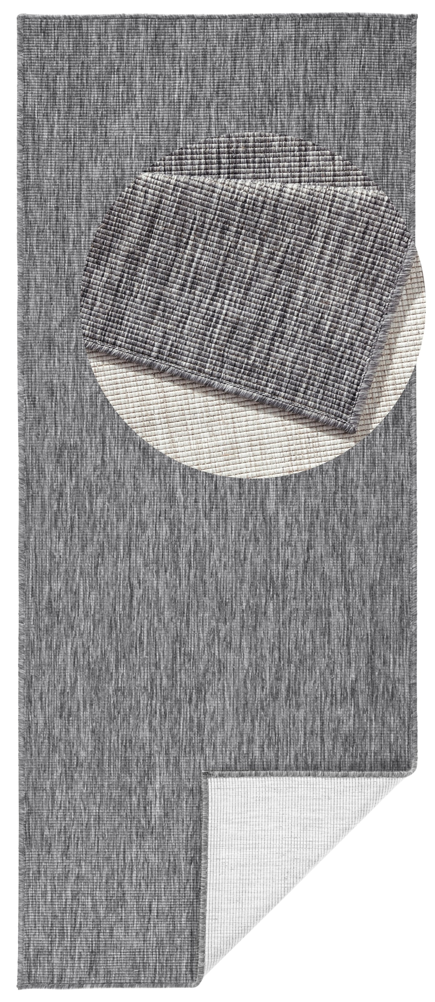 NORTHRUGS Teppich »Miami Wendeteppich«, rechteckig, 5 mm Höhe, In-& Outdoor, Wetterfest, Balkon, Läufer, Wohnzimmer, Wasserfest