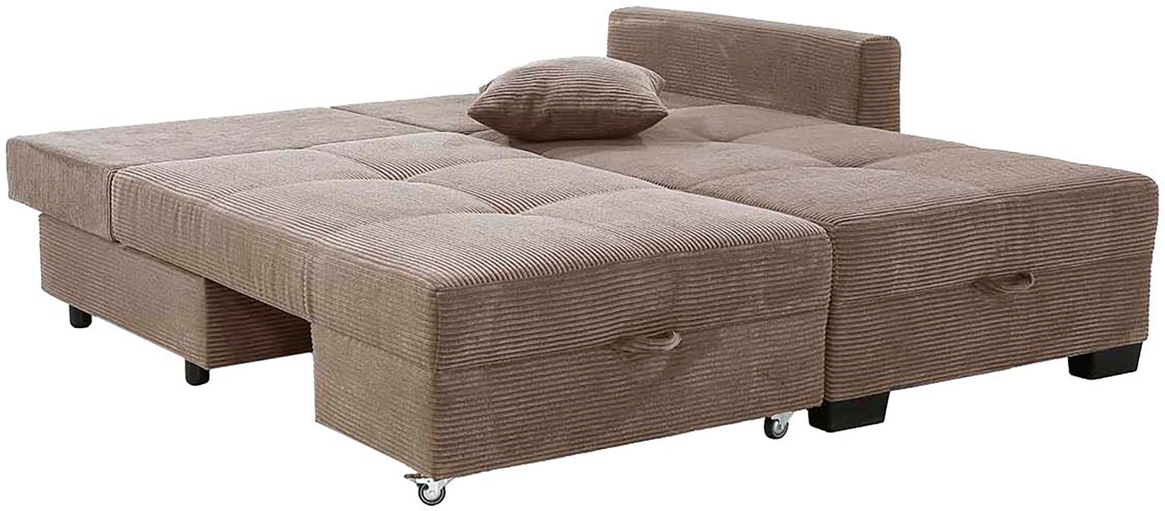 Jockenhöfer Gruppe Ecksofa »Fantasy, Dreh-Schwenk-Ottomane«, inklusive Relax- und Schlaffunktion, Ottomane links/ rechts montierbar