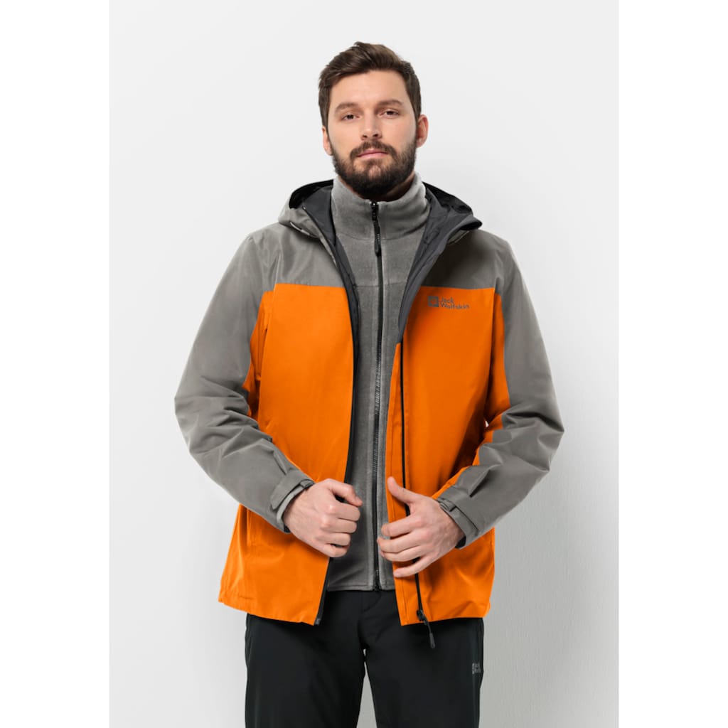 Jack Wolfskin 3-in-1-Funktionsjacke »TAUBENBERG 3IN1 JKT M«, (2 teilig), mit Kapuze