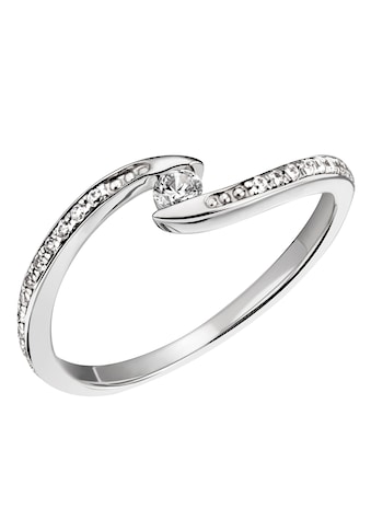 Fingerring »Schmuck Geschenk Silber 925 Silberring Ring Welle glitzernd«