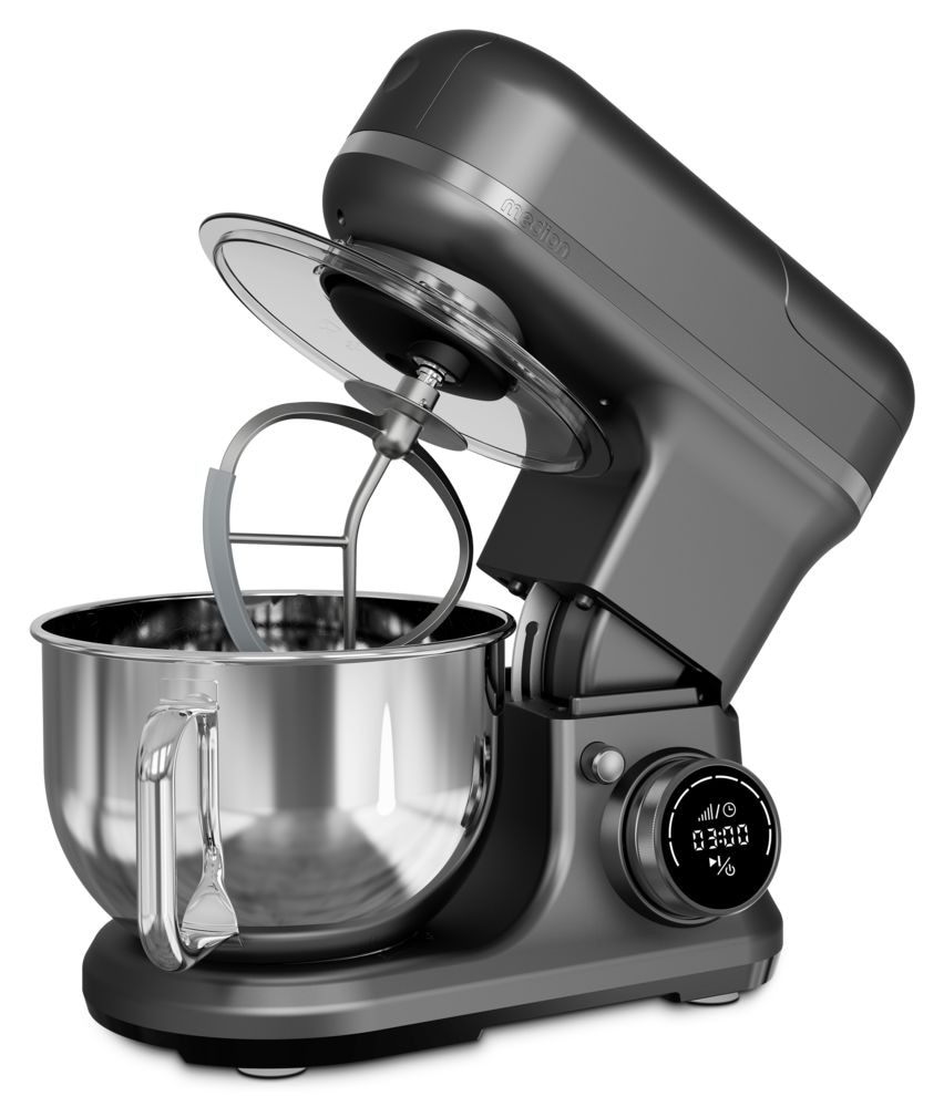 Medion® Küchenmaschine »MD 18430, 8 Geschwindigkeitsstufen, Impulsfunktion, 5L Rührschüssel«, Mit umfangreichem Zubehör-Set, Mixeraufsatz, Fleischwolf-Aufsatz