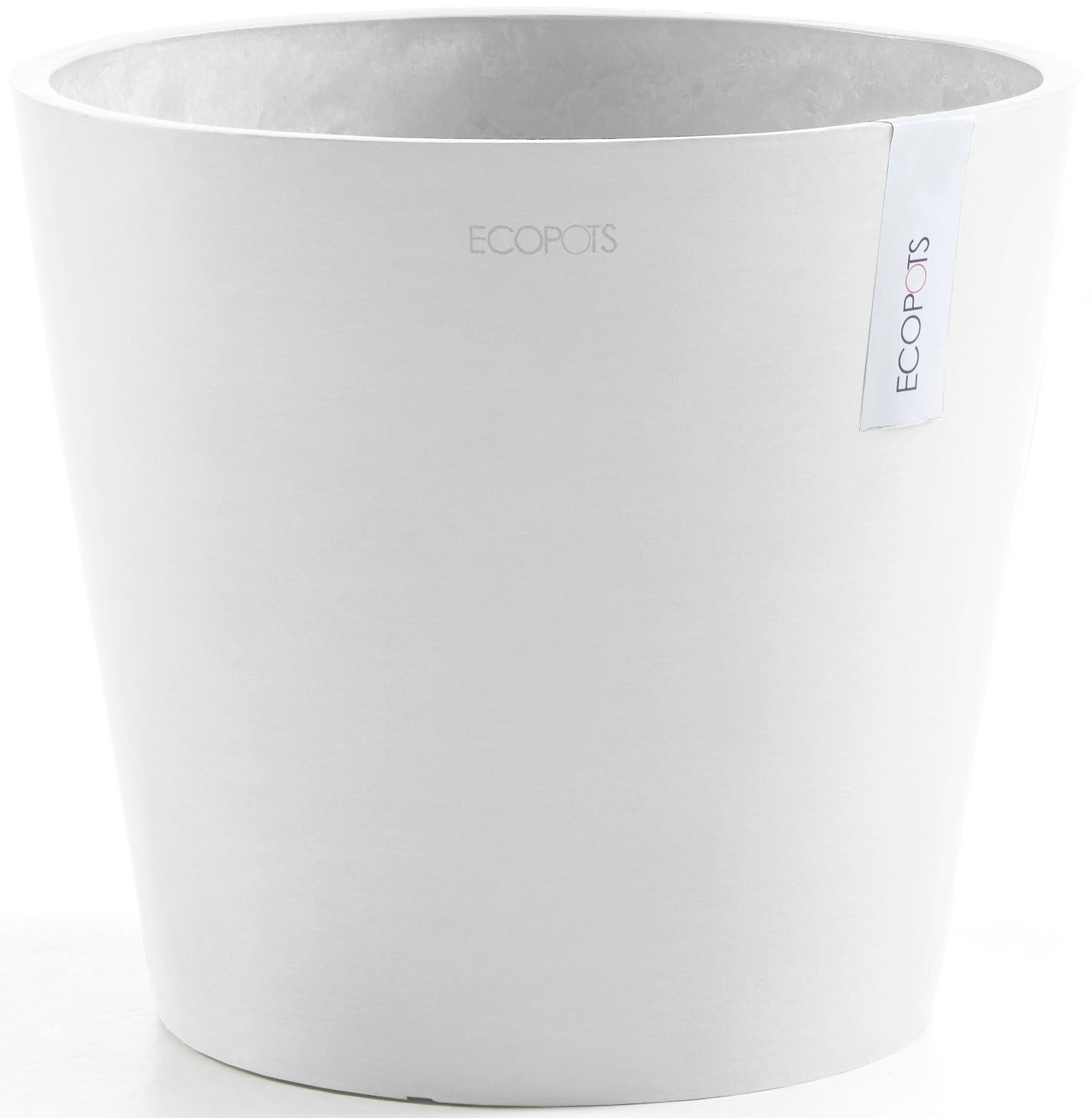 ECOPOTS Blumentopf »Amsterdam 30 + Wassersystem Weißgrau« für innen und außen: frostsicher, bruchsicher und lichtbeständig