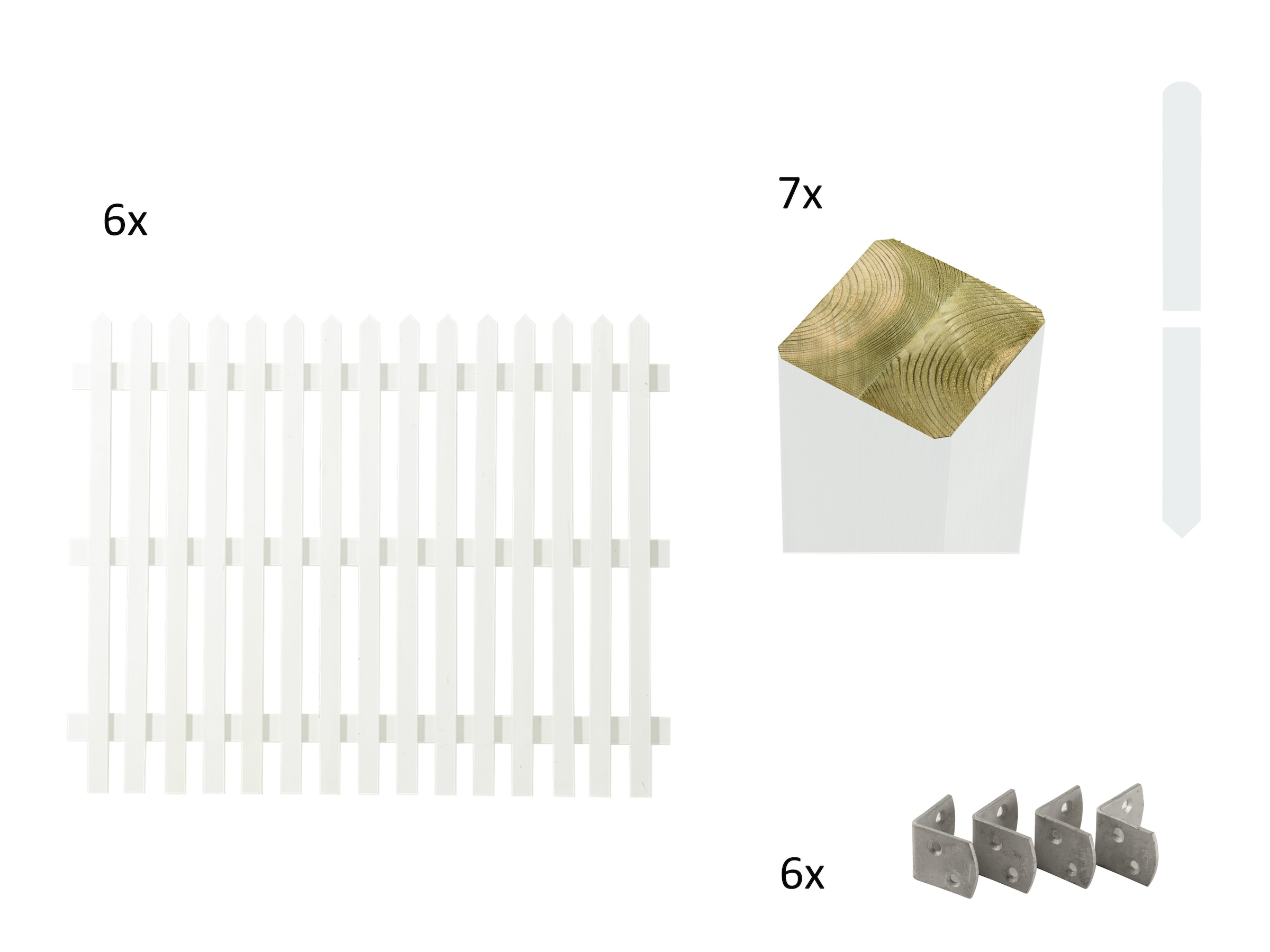 PLUS Gartenzaun »Skagen«, Höhe: 80 und 120 cm, Gesamtlänge: 4,78 bis 23,62 m, zum Einbetonieren