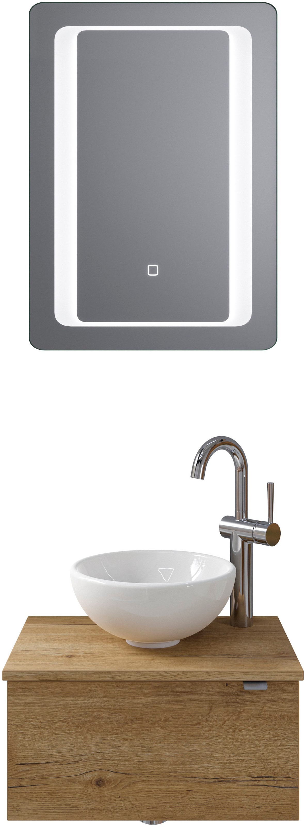 Saphir Badmöbel-Set "Serie 6915" 4 Stk. tlg. Gäste-Bad, 51 cm breit, mit LE günstig online kaufen