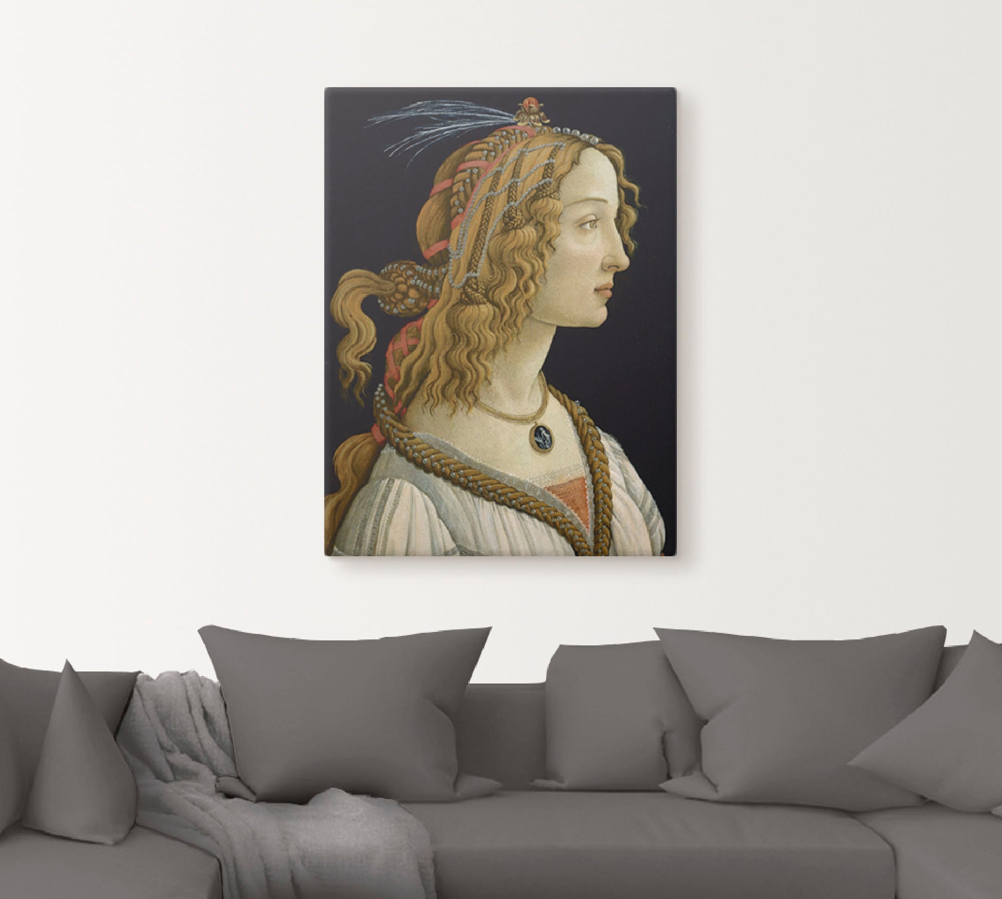 Artland Wandbild »Weibliches Idealbildnis«, Frau, (1 St.), als Leinwandbild, Wandaufkleber oder Poster in versch. Größen