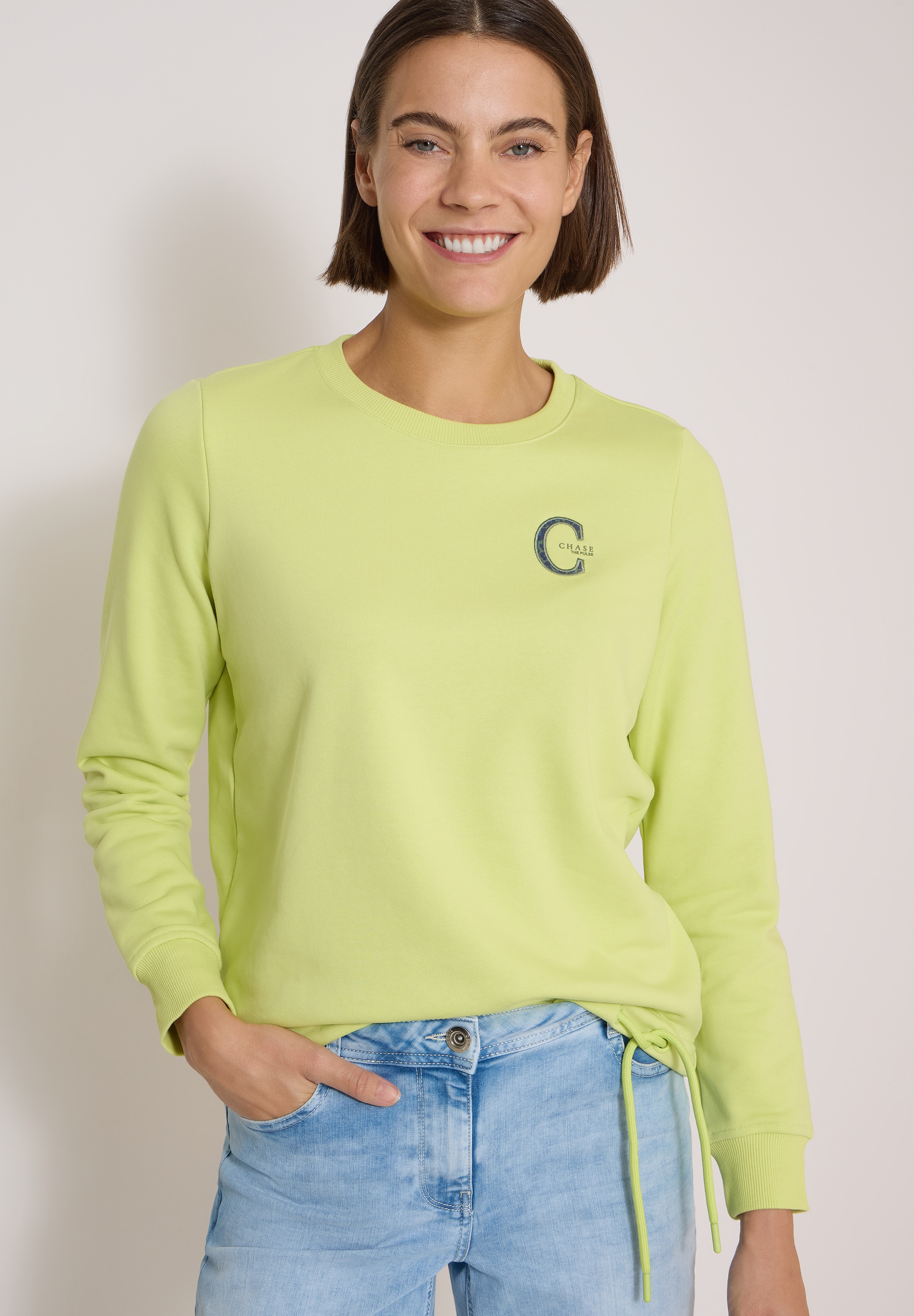 Cecil Sweatshirt, mit Elastiksaum und Tunnelzug