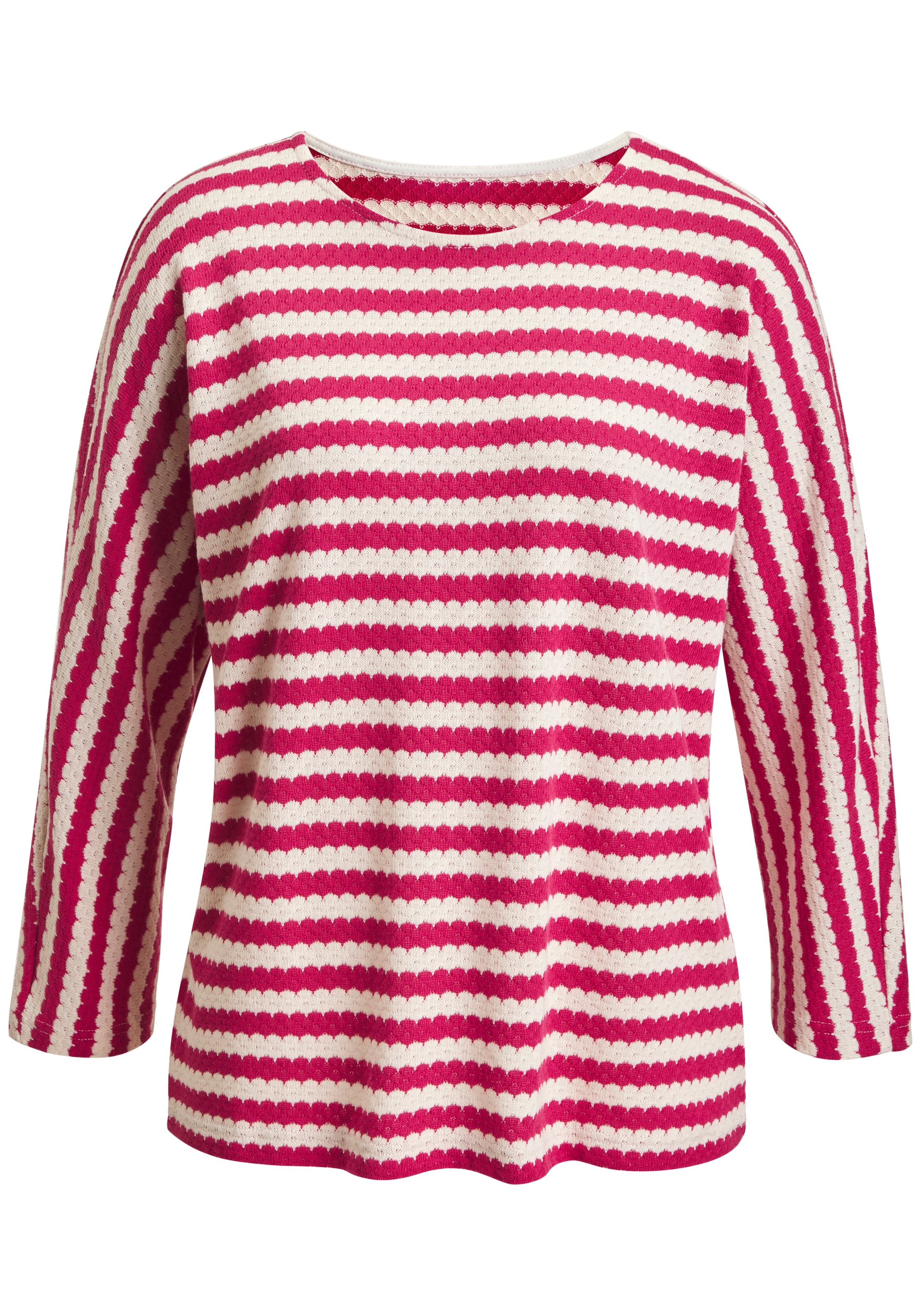 H.I.S 3/4-Arm-Shirt "mit Wellenstreifen" 1 aus besonderer Strukturqualität günstig online kaufen