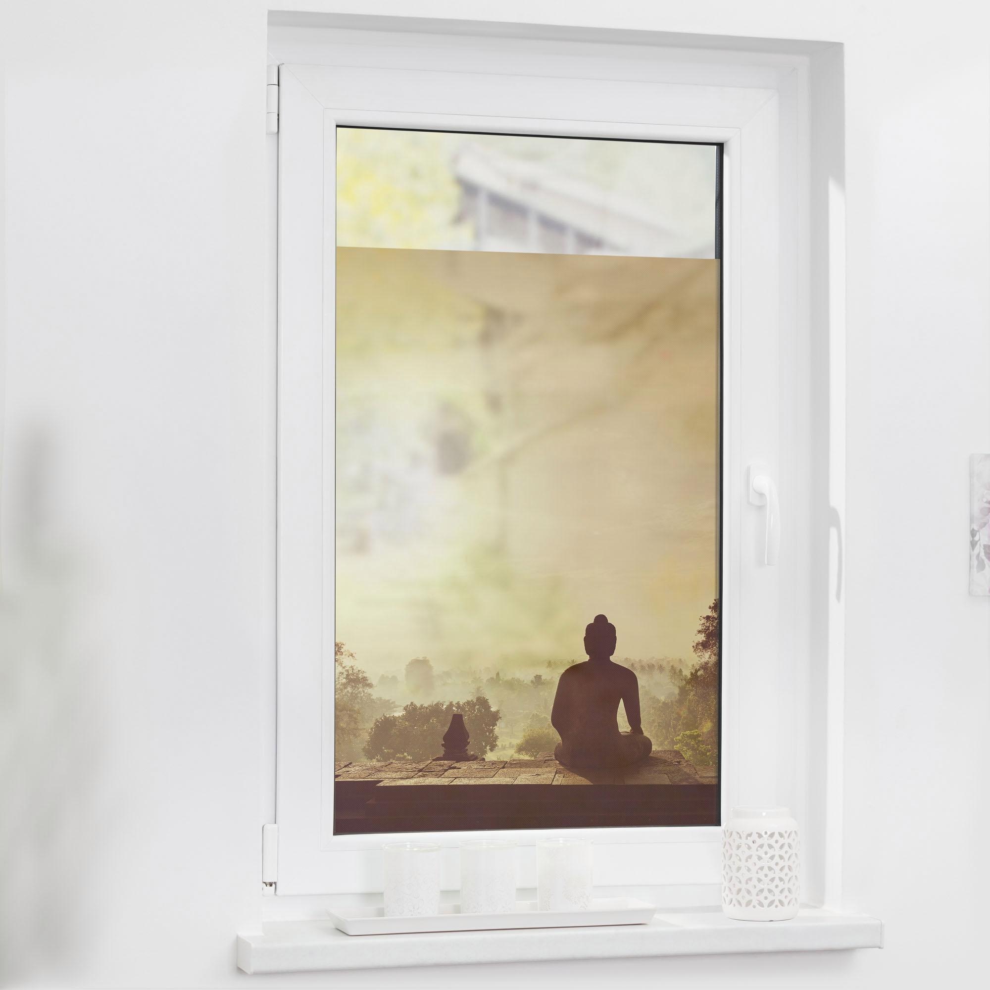 LICHTBLICK ORIGINAL Fensterfolie "Tempel Borobudur" 1 Stk. blickdicht struk günstig online kaufen