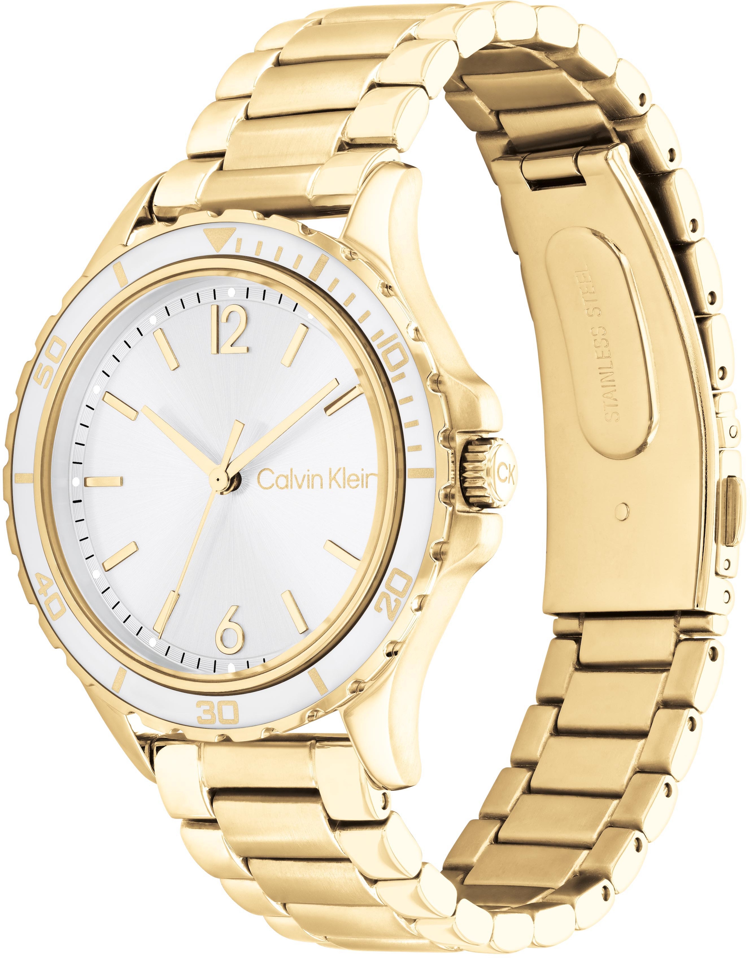 Calvin Klein Quarzuhr »SPORT 
FOR HER, 25200099«, Armbanduhr, Damenuhr, Mineralglas, IP-Beschichtung