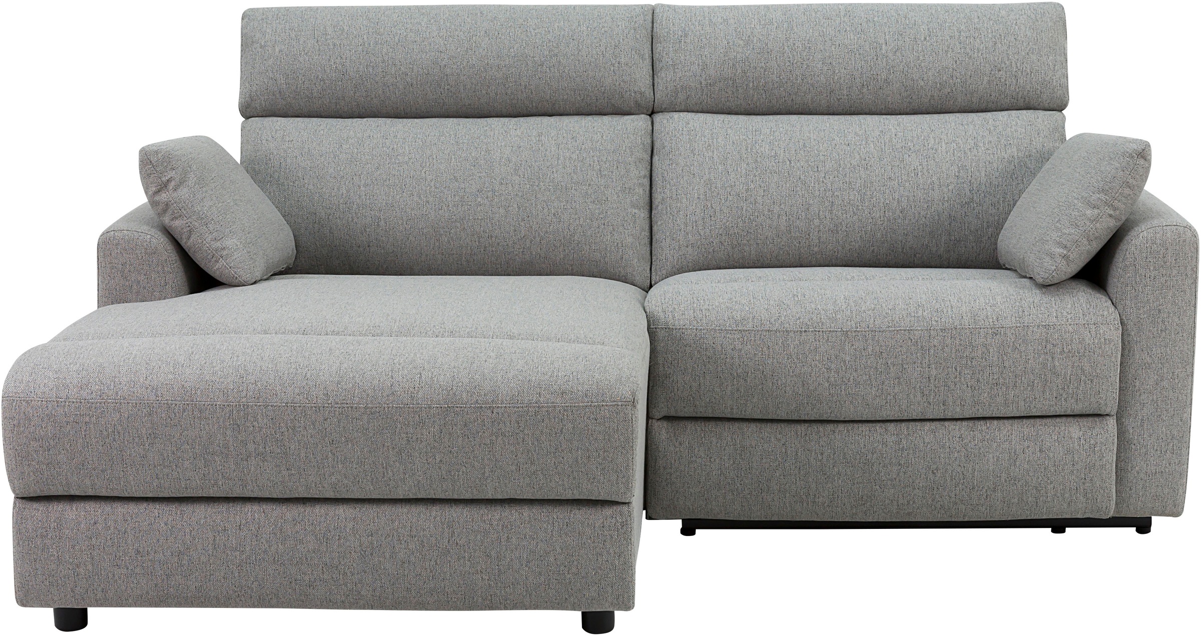 INOSIGN Ecksofa »JENNA, L-Form, 209cm, manuelle u. elektrische Funktion, mit USB A/C,«, Liegefunktion 105°-150°, Federkern, Struktur fein