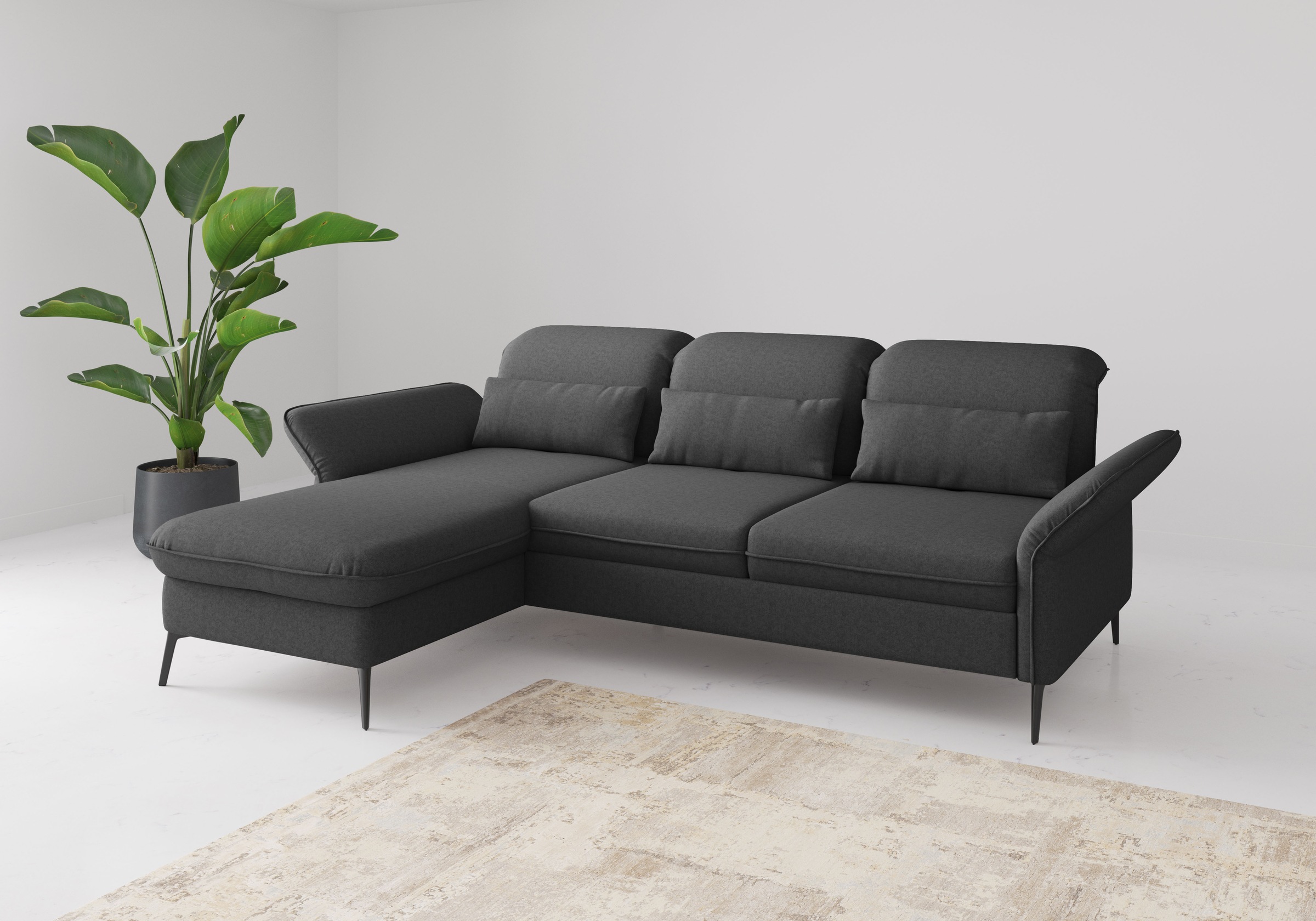 sit&more Ecksofa "Emely", mit Sitztiefenverstellung optional mit Bettfunkti günstig online kaufen