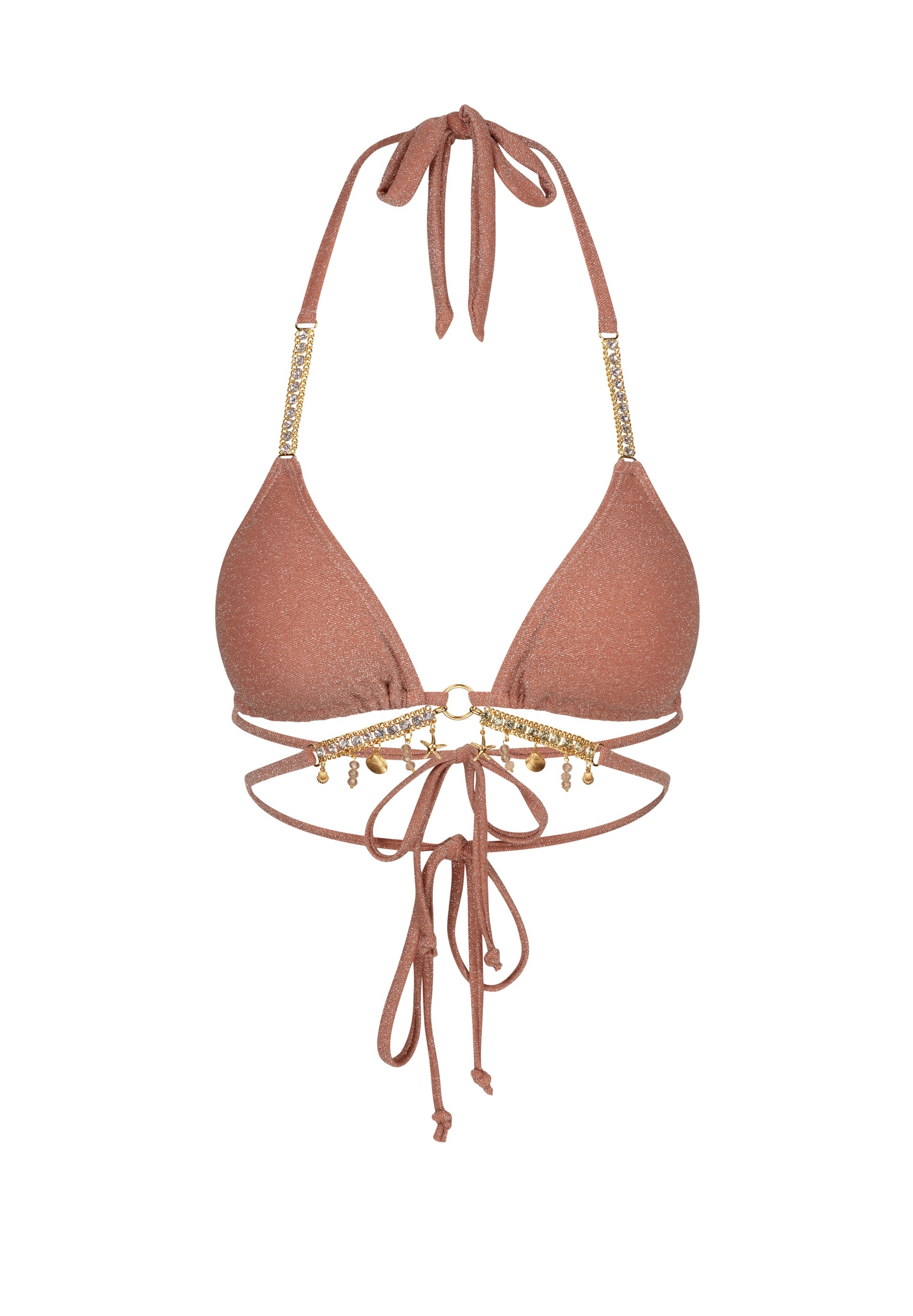 Moda Minx Triangel-Bikini-Top »Lumiere Seychelles«, (1 St.), mit funkelnden Anhängern