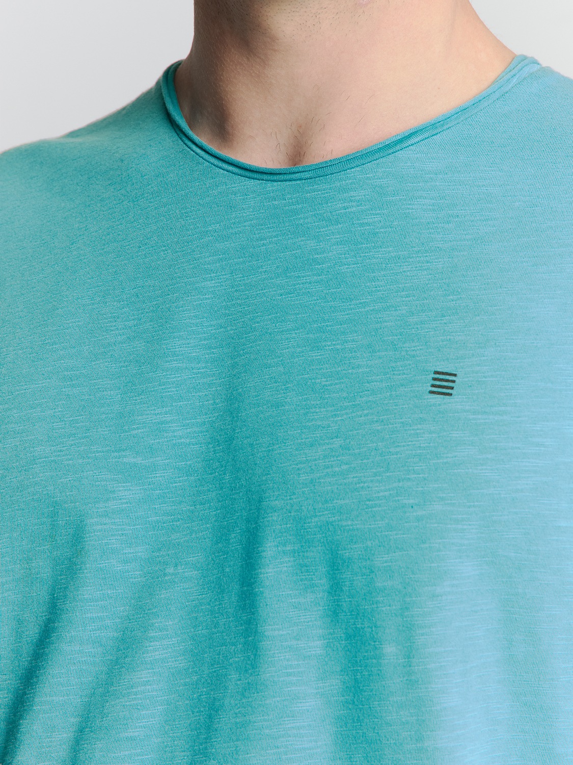 NO EXCESS T-Shirt »No Excess T-Shirt mit Rundhalsausschnitt T-Shirt Crewneck Slub«