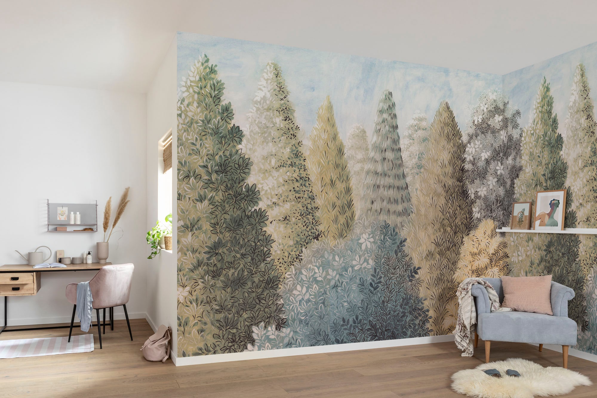 Fototapete »Vlies Fototapete - Painted Woods - Größe 400 x 250 cm«, bedruckt