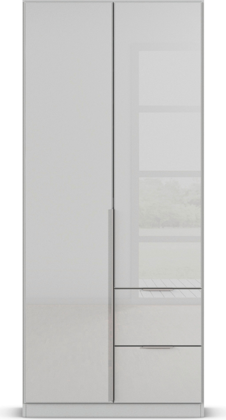 rauch Drehtürenschrank »Kleiderschrank Kleiderschränke Schrank Garderobe AGORDO mit Glasfront«, (in zwei Griff-Farben mit Glasfront), mit Außenschubkästen, in 6 Breiten und 2 Höhen MADE IN GERMANY