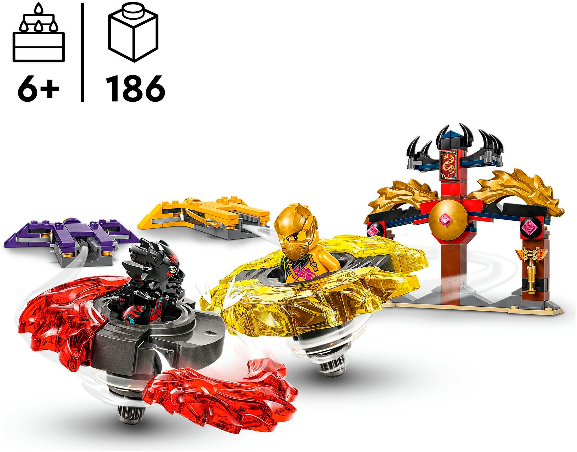 LEGO® Konstruktionsspielsteine »Drachen-Spinjitzu Battle Pack (71826), LEGO Ninjago«, (186 St.), Made in Europe