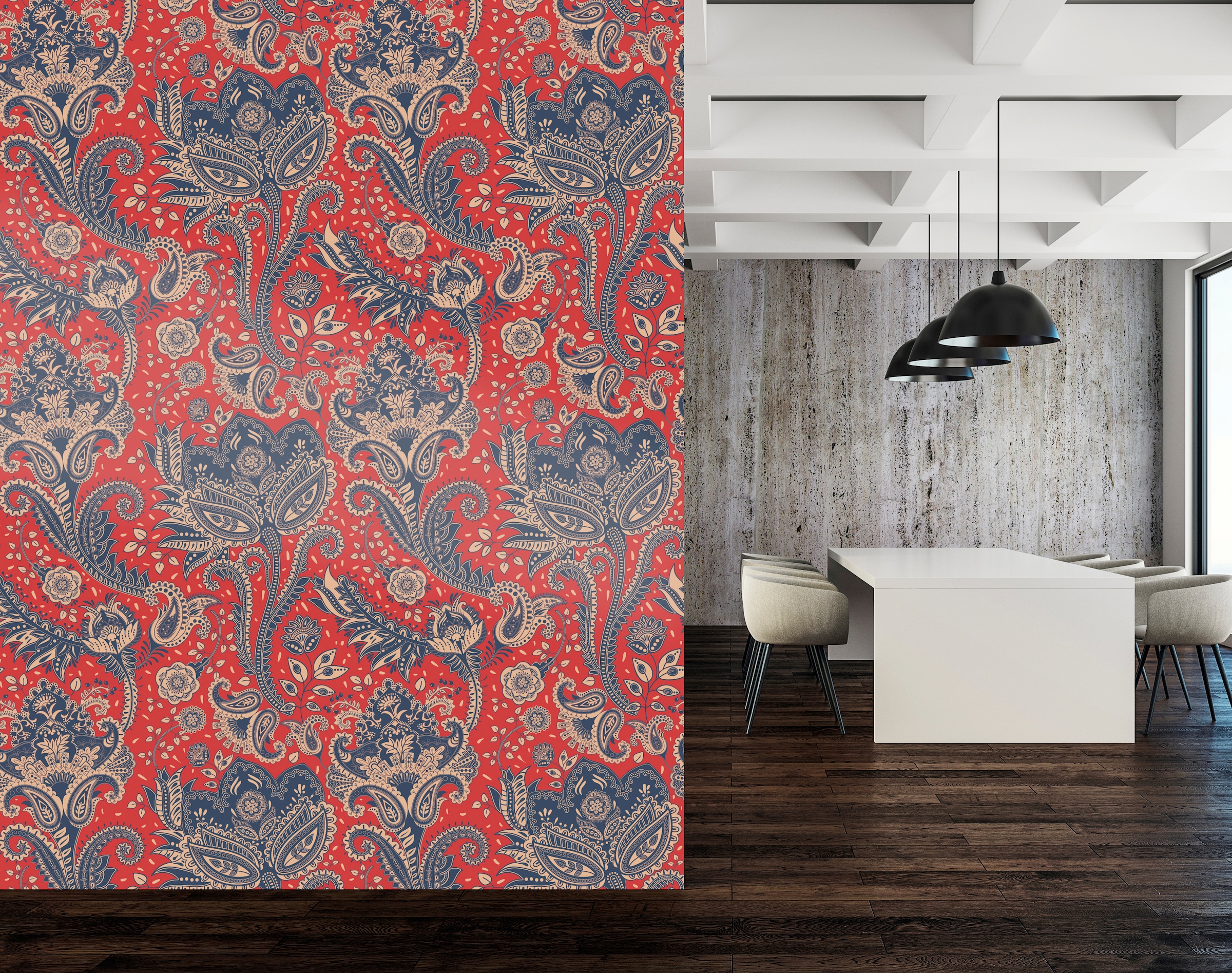 queence Vinyltapete »Güven«, bedruckt-Barock-Antikoptik-Kunst, 90x250cm, selbstklebend, kinderleichte Anbringung, Sticker