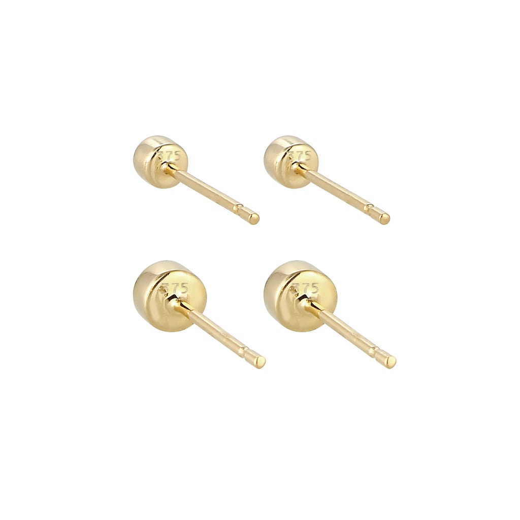 Elli Premium Paar Ohrstecker »2er Basic Stecker Set Topas Edelstein 375 Gelbgold«