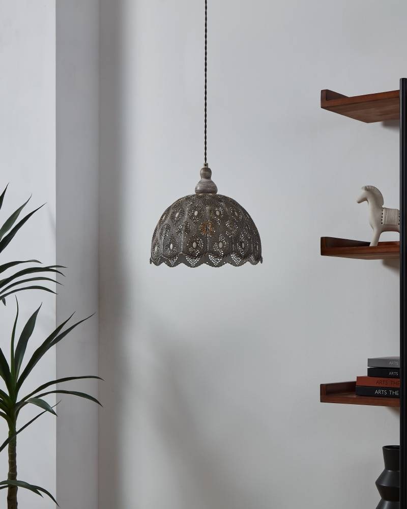 EGLO Hängeleuchte »TALBOT 2«, 1 flammig, Leuchtmittel E27 | ohne Leuchtmittel, Hängelampe Vintage, Stahl in Weiß-Antik, Esstischlampe, E27 Fassung