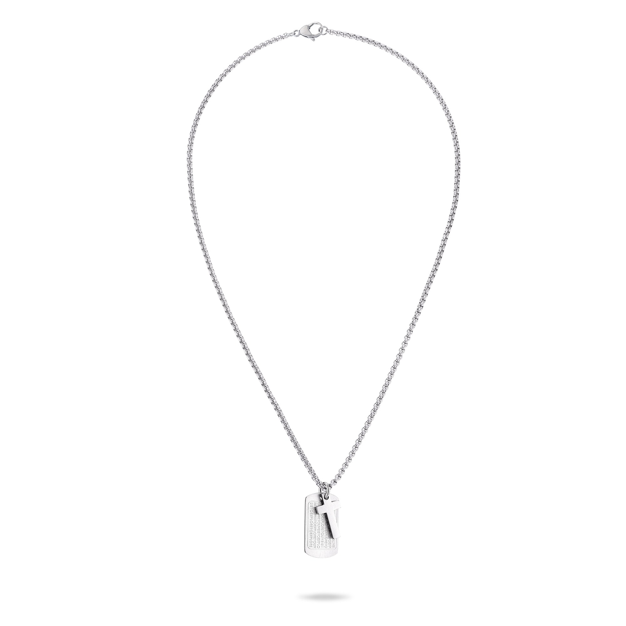 FYNCH-HATTON Kette mit Anhänger »Schmuck Geschenk Edelstahl Halskette Platte Kreuz«