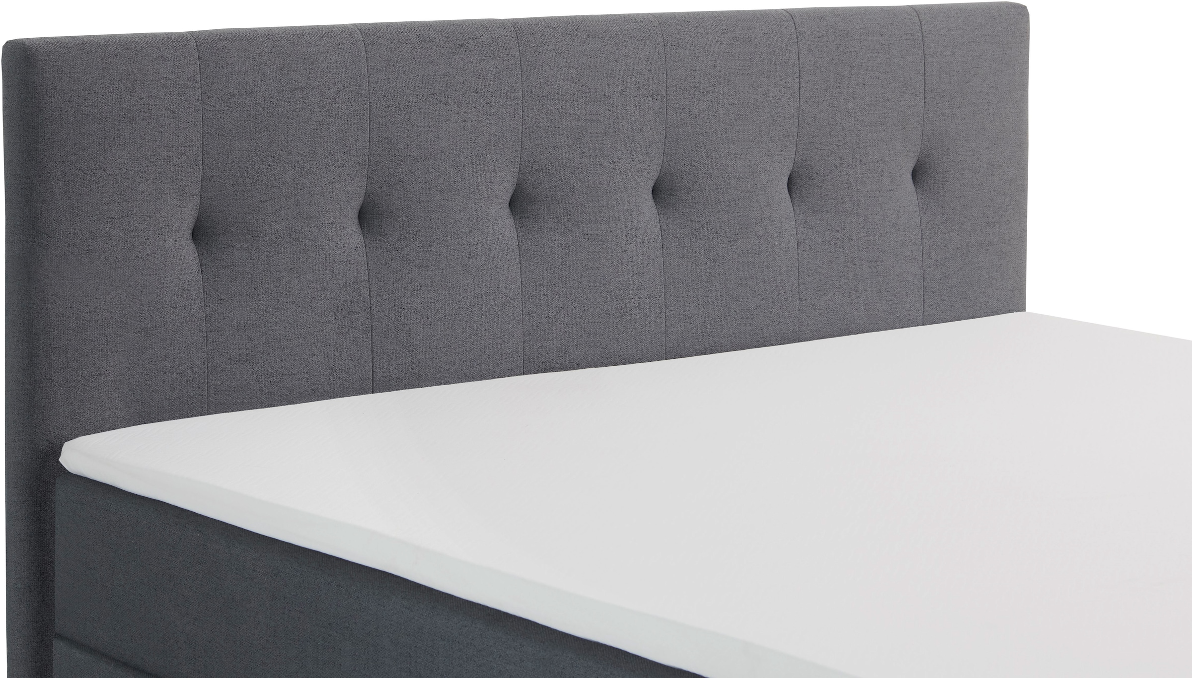 Home affaire Boxbett »Tessaja, inkl. Bettkasten, in der Breite 180x200cm erhältlich« Kopf- und Fußteil gesteppt, inkl. Anti-Slip-Topper