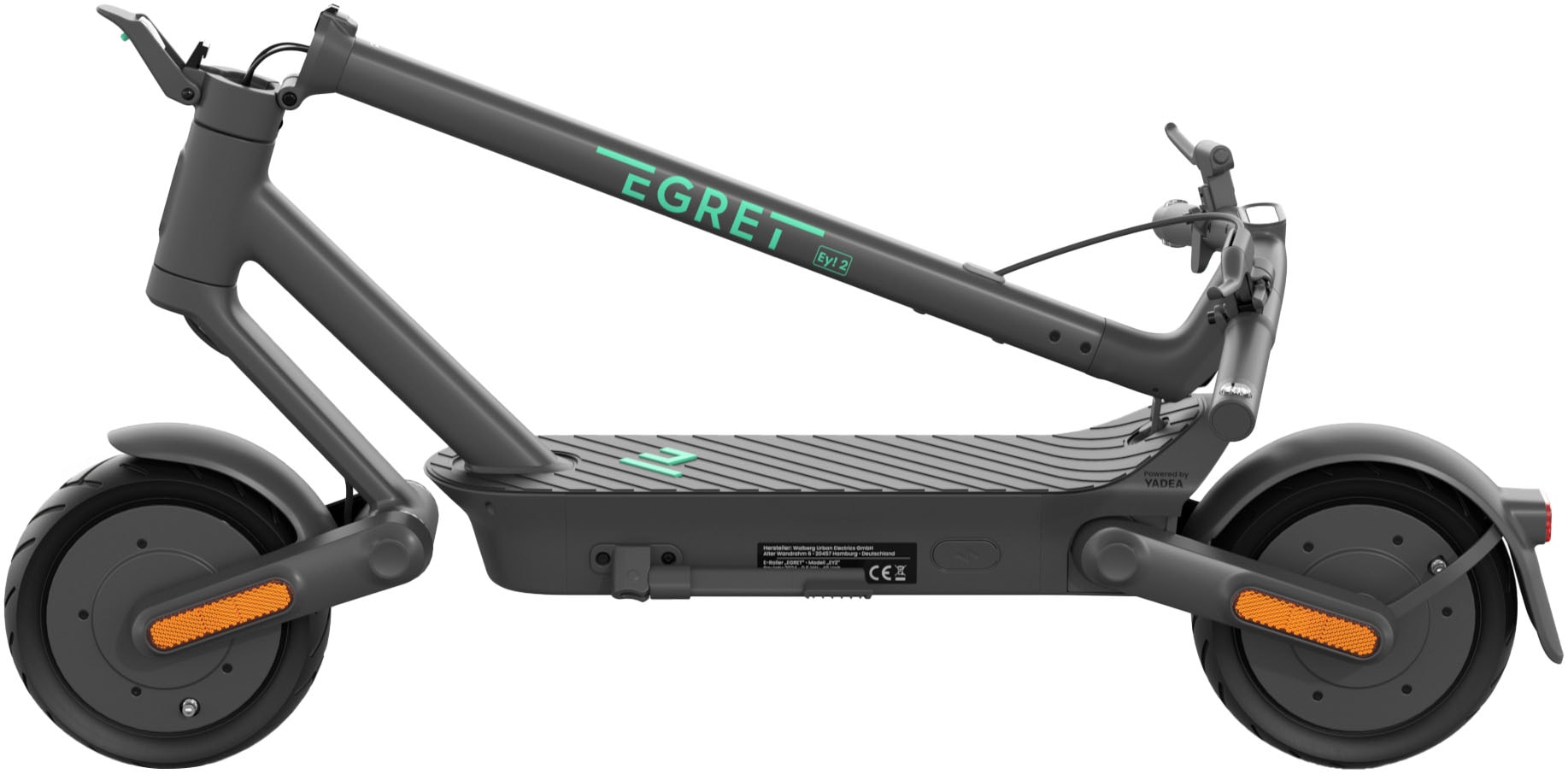 Egret E-Scooter »Egret Ey! 2«, Electric Scooter, mit Straßenzulassung, bis zu 45 km Reichweite