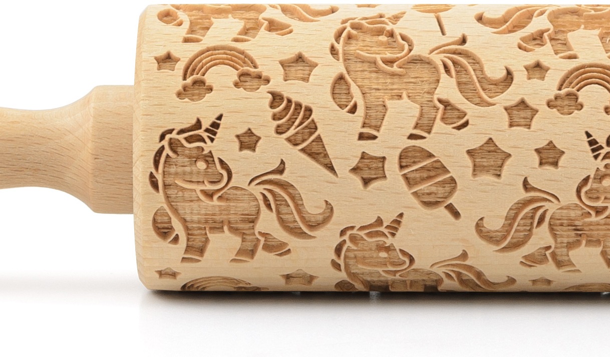 folkroll Teigroller »3D-Motiv-Teigrolle«, Einhorn