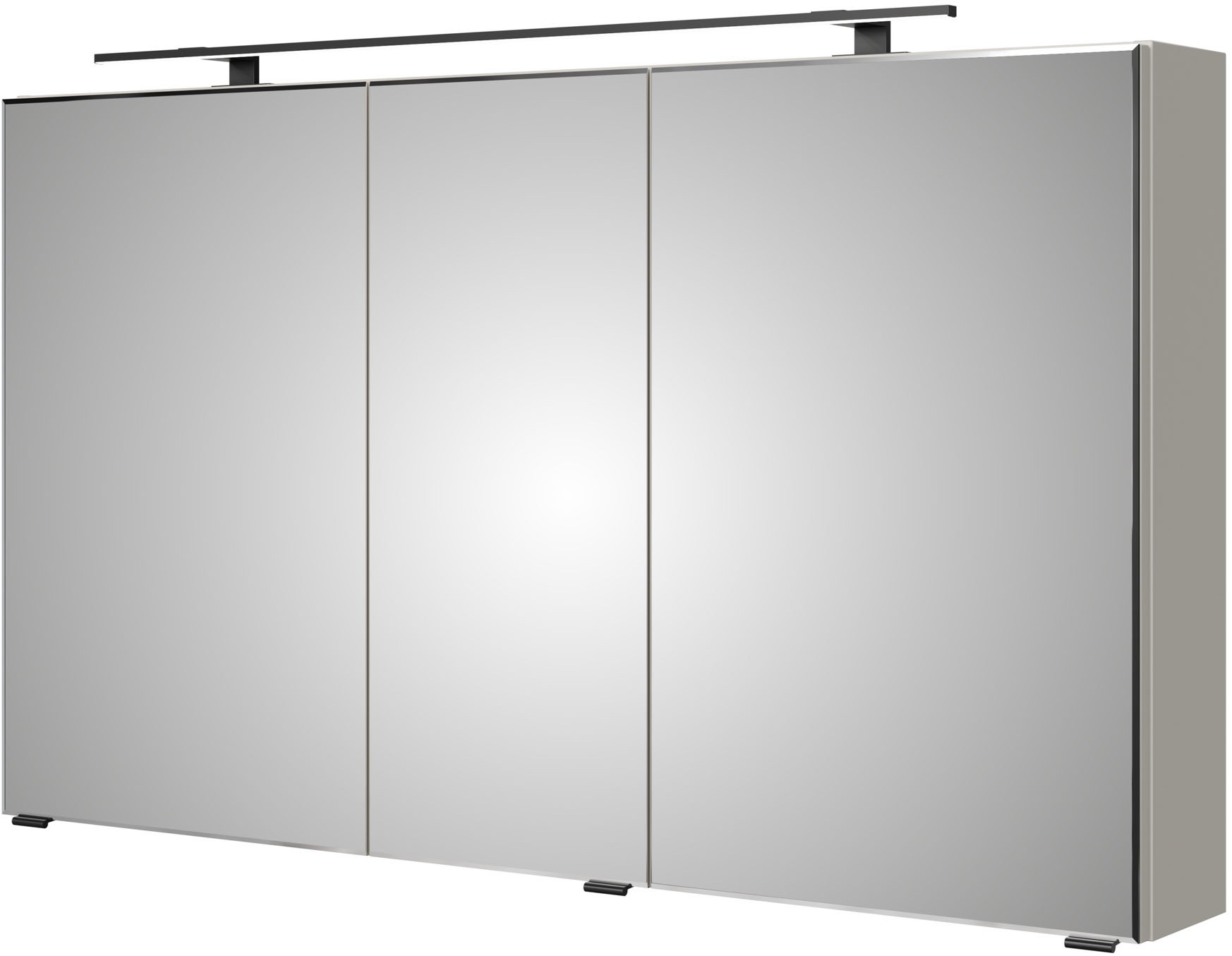 Saphir Spiegelschrank "3 Drehtüren einfach verspiegelt und 6 Glaseinlegeböden" 1 Stk. tlg.