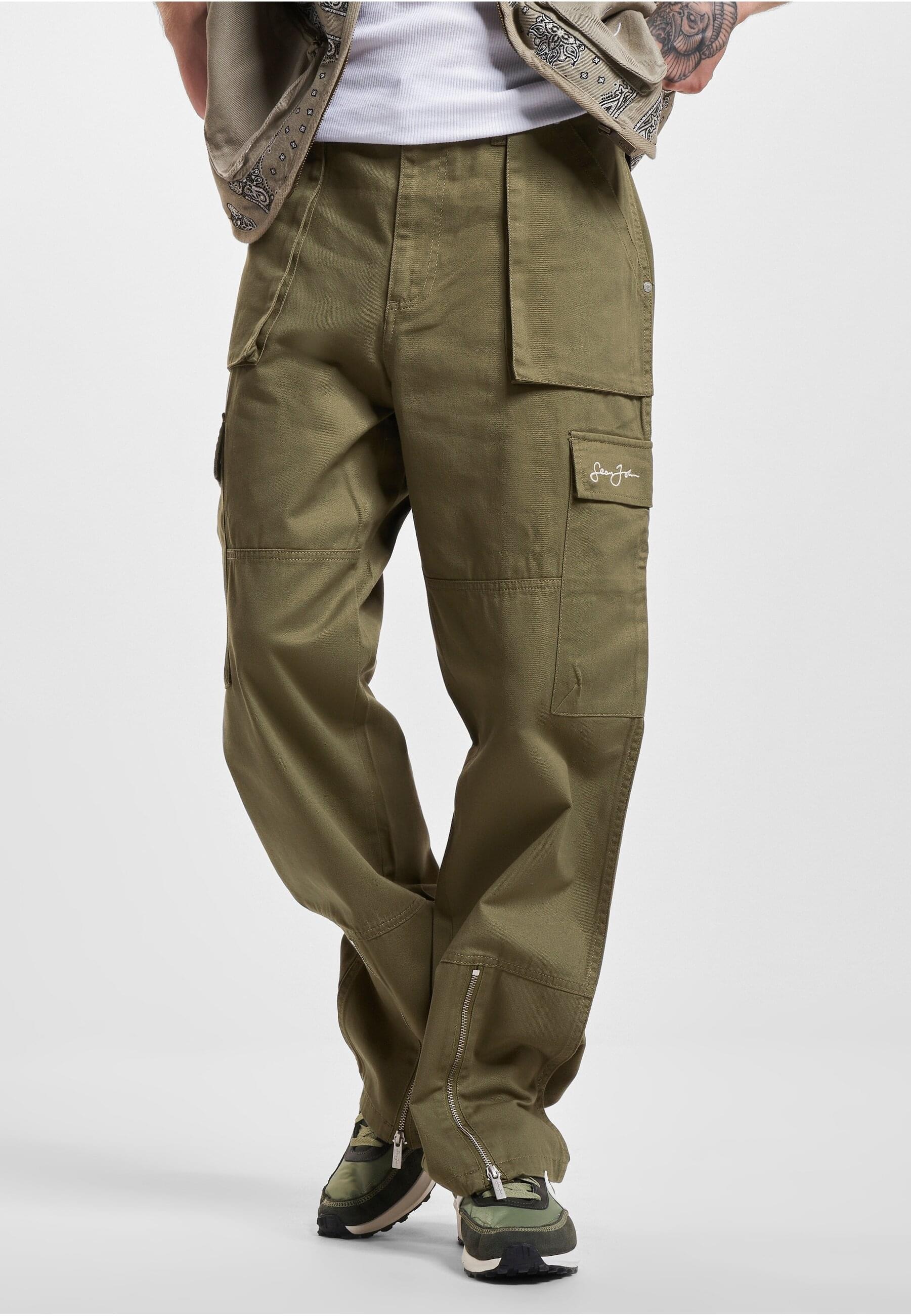 Sean John Cargohose »Sean John Herren JM233-012-1 SJ Script Logo Front Zip Cargopants«, (1 tlg.)