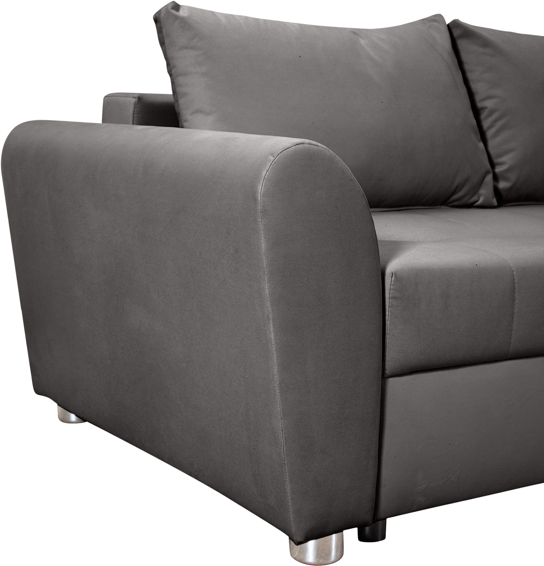 COLLECTION AB Ecksofa »JANA«, Ecksofa,Bettfunktion,Bettkasten,Bonnelfederkern,Rückenkissen