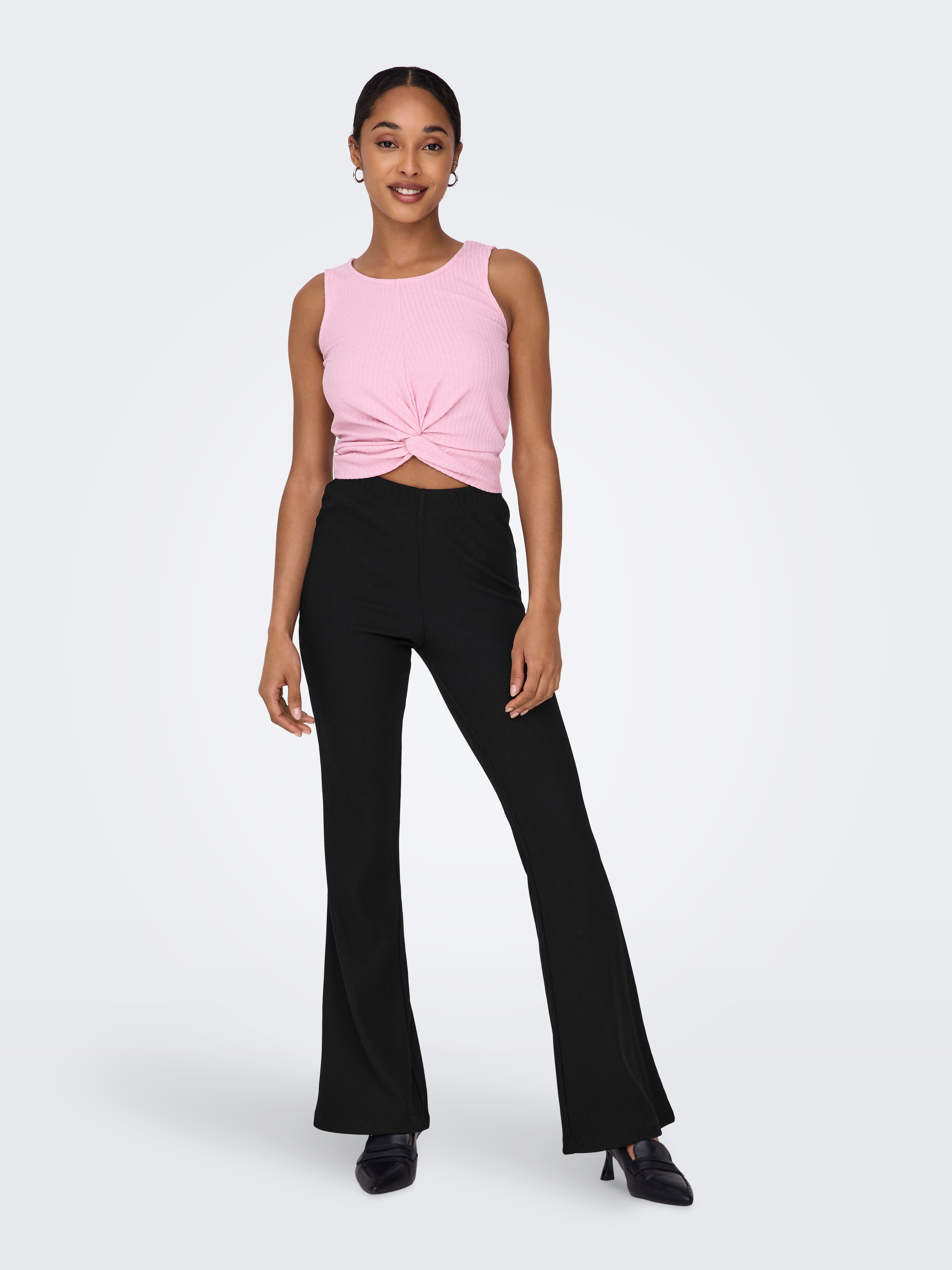 ONLY Jerseyhose »ONLFEVER RIB FLARED PANTS JRS NOOS«