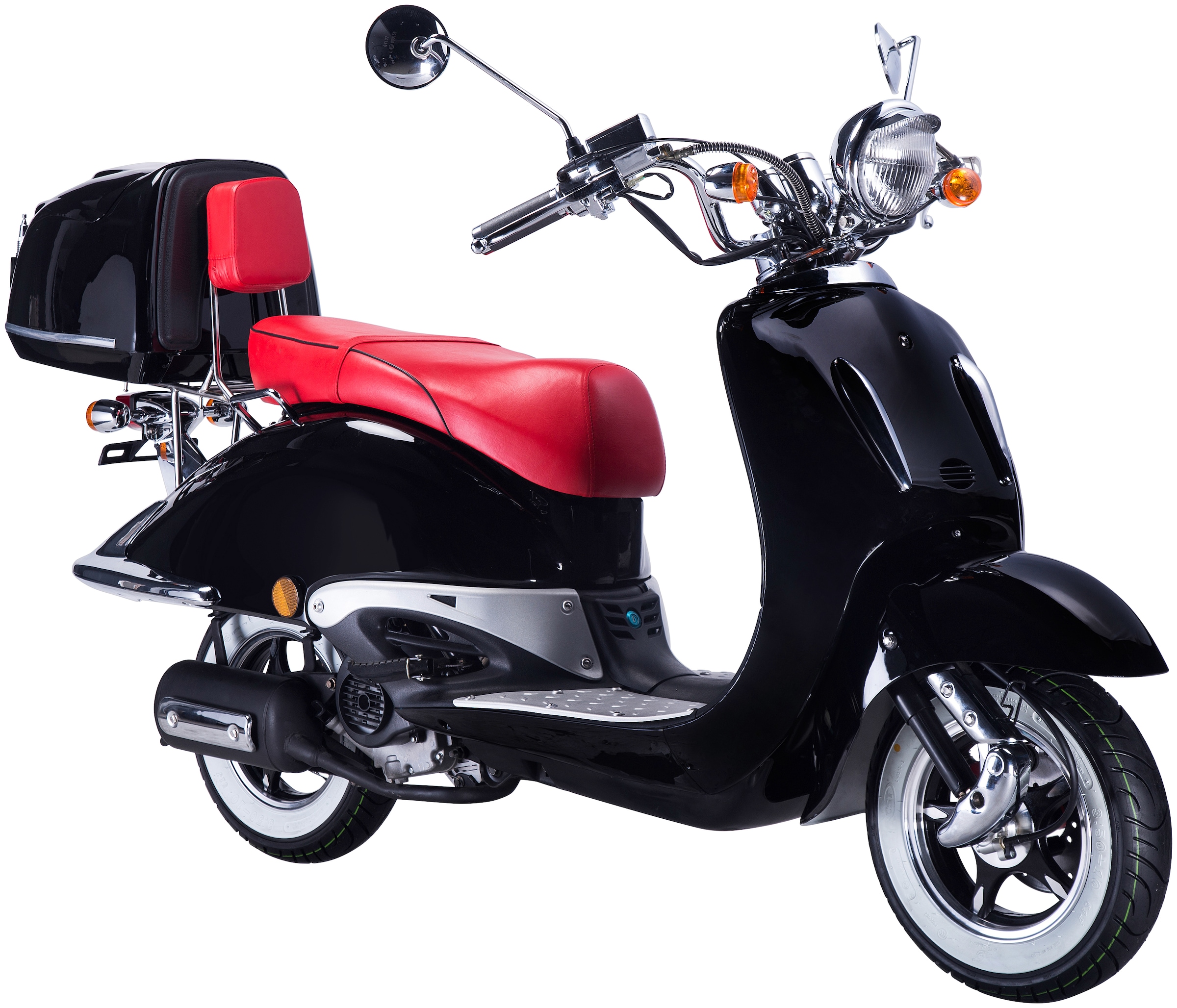 Motorroller »Strada«, 50 cm³, 45 km/h, Euro 5, 3 PS, (Set), mit Topcase