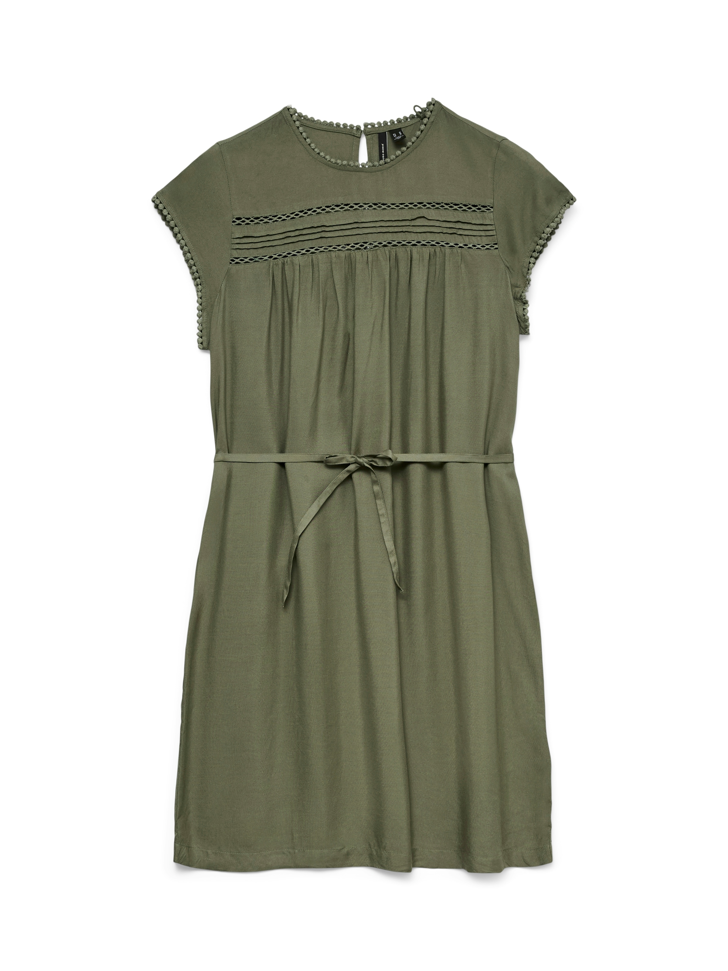 Vero Moda Minikleid »VMDEBBIE PLEAT SL SHORT DRESS WVN« Viskose, Bindegürtel