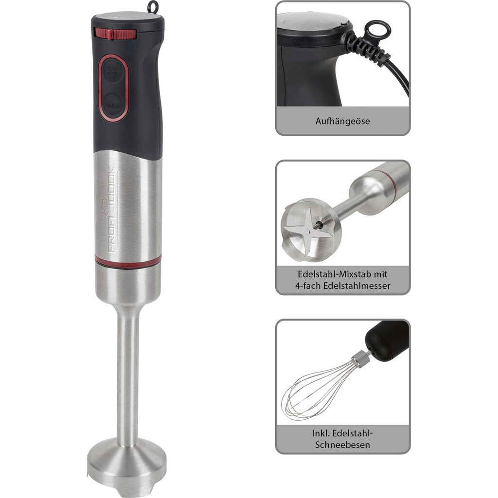 ProfiCook Stabmixer »PC-SMS 1226 inox«, 1000 W