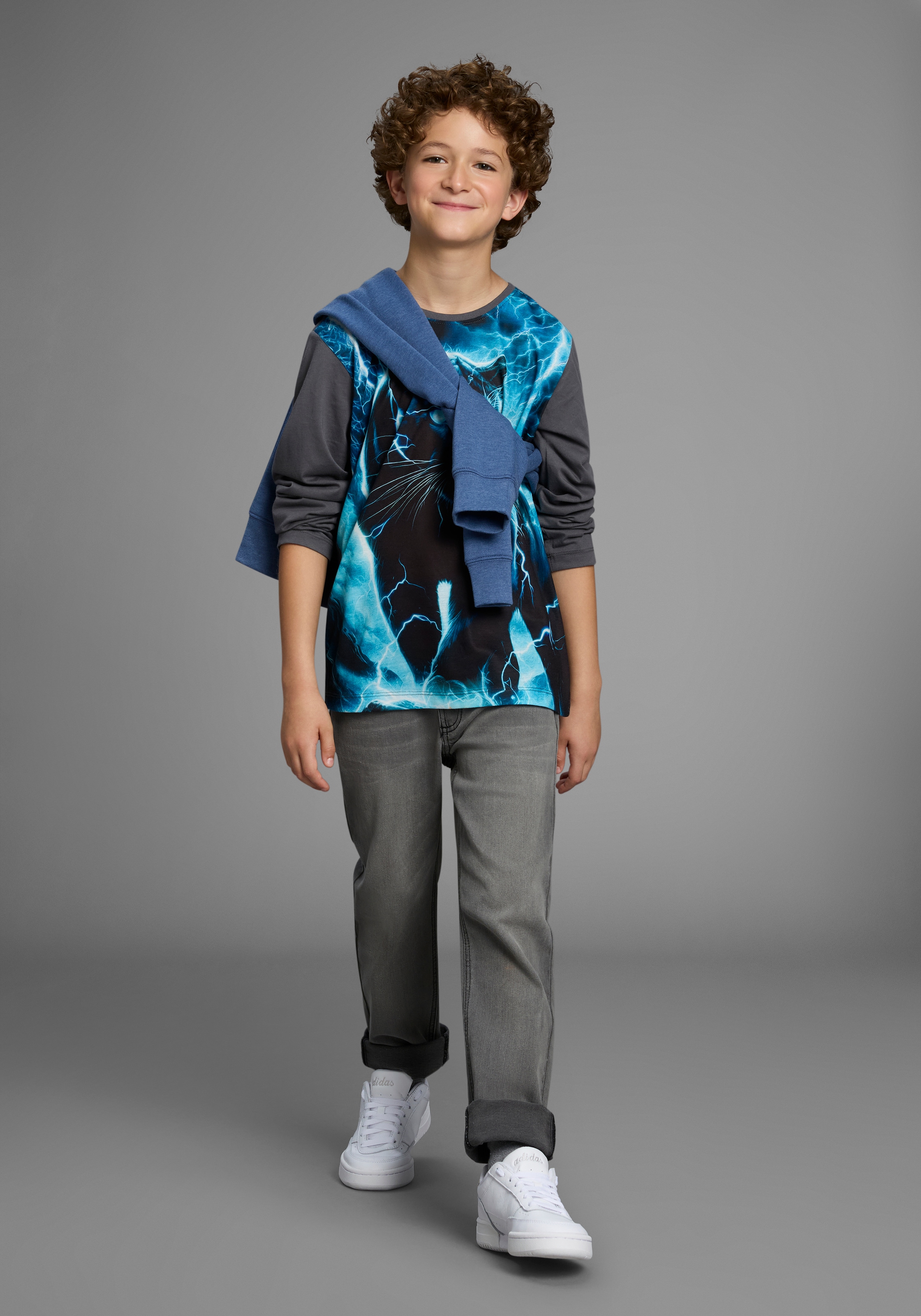 KIDSWORLD Straight-Jeans »Gerade Stretchjeans«, Stretchjeans in authentischer Waschung