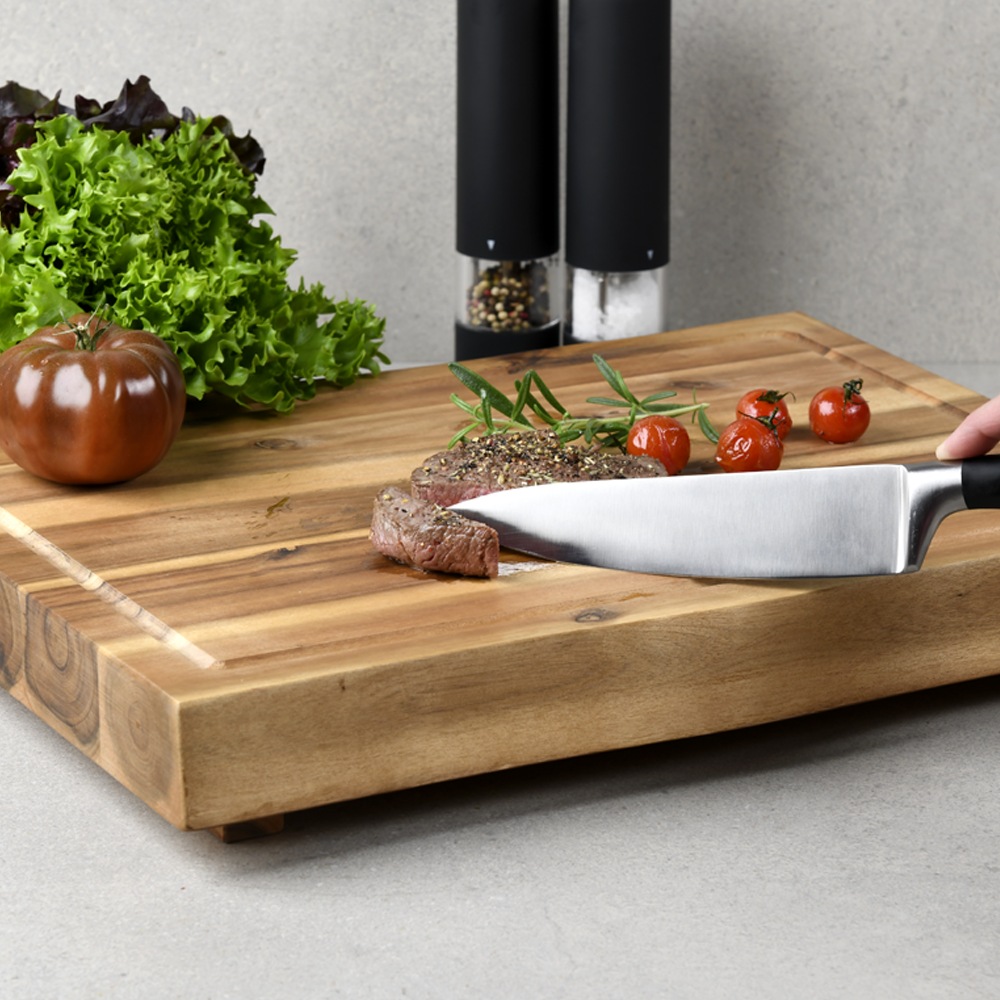 KESPER Tranchierbrett "Schneidebrett mit Saftrille, Akazie, FSC" günstig online kaufen