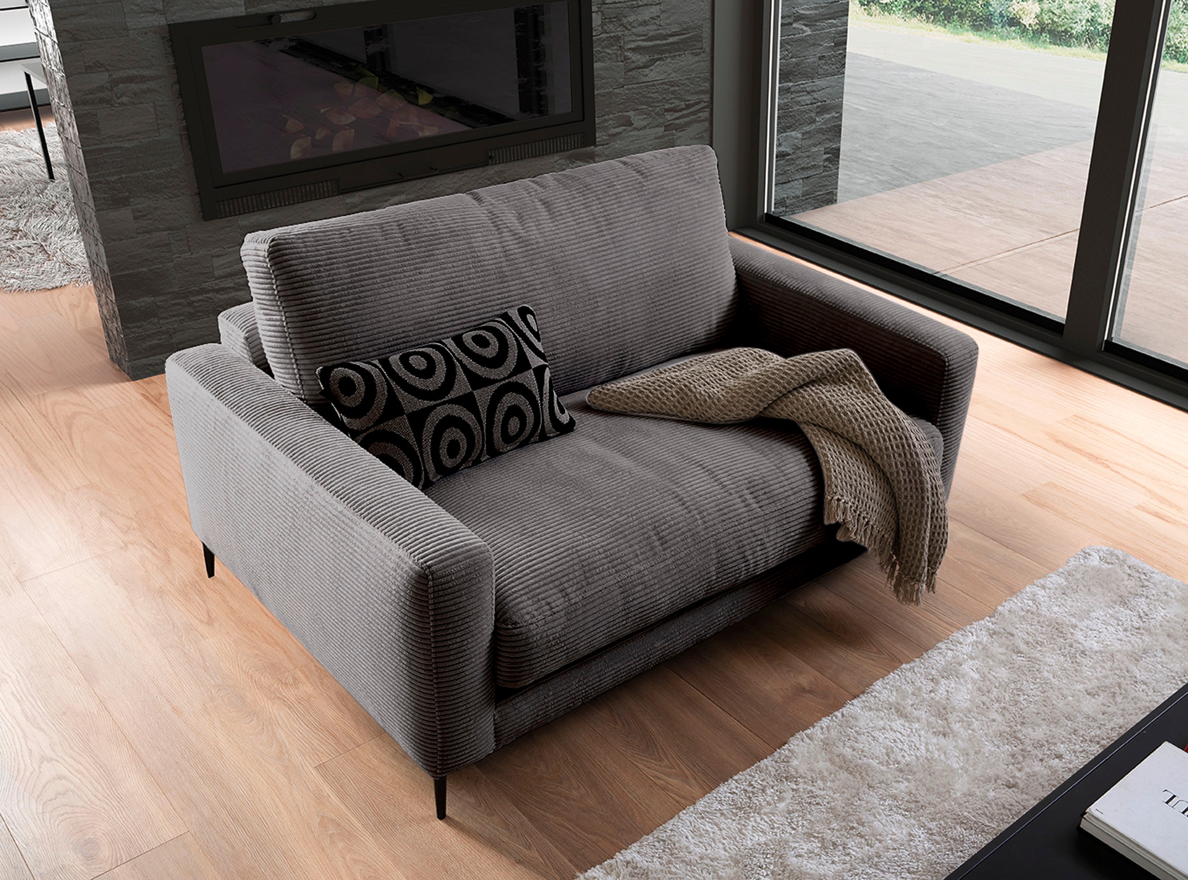 Home affaire 1,5-Sitzer "Downtown B/T/H: 152/105/84 cm" weicher Sitzkomfort günstig online kaufen