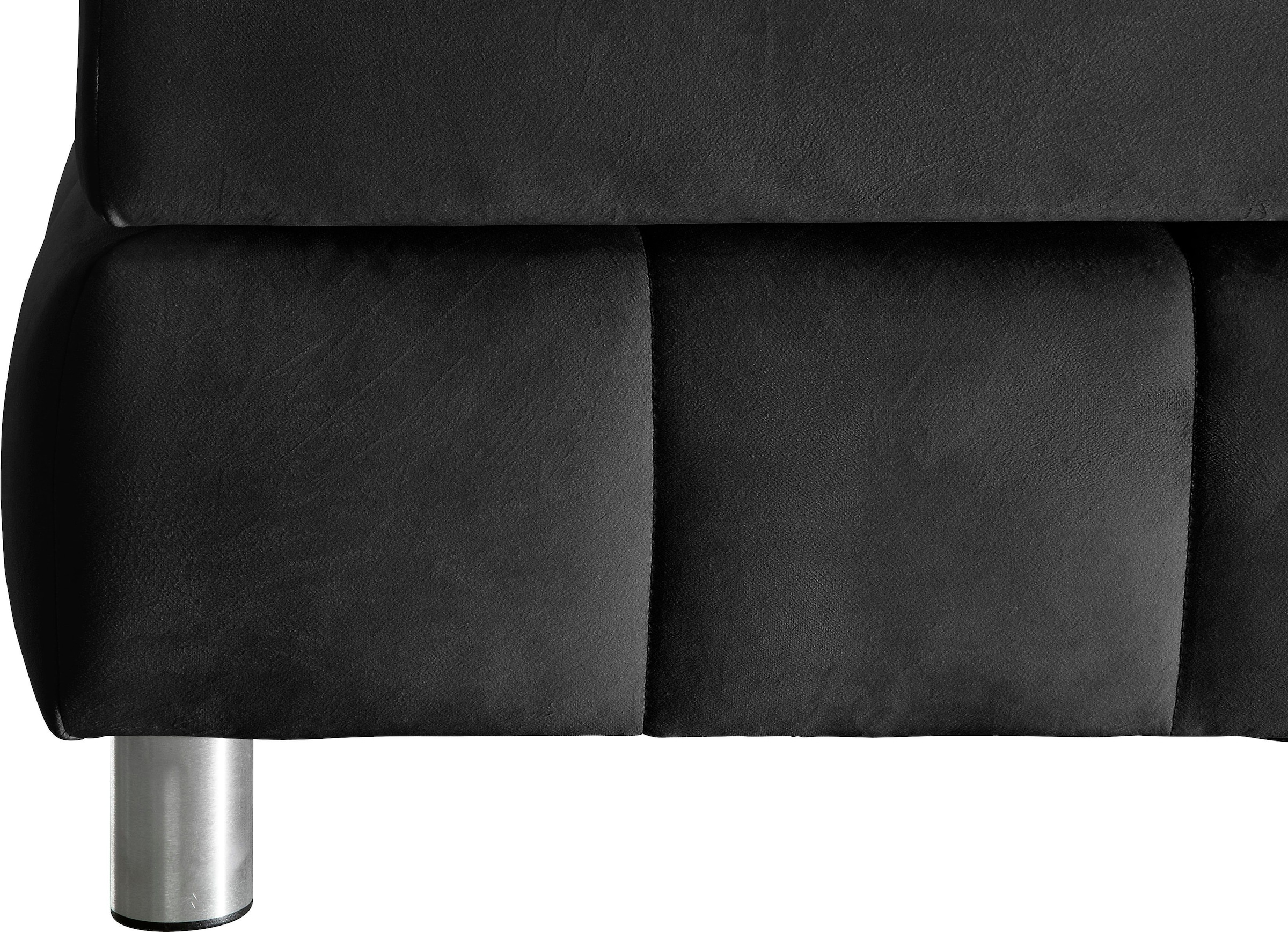 andas Boxspringbett »Salo XXL«, in Samtoptik oder Struktur, 6 Breiten in Überlänge 220cm, 4 Härtegrade
