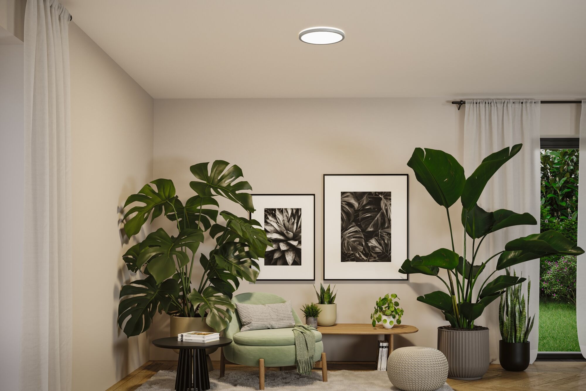 Paulmann LED Panel »Atria Shine 3000K IP44 White Select rund« LED-Modul 1 Stk. Tageslichtweiß Farbwechsler, Farbsteuerung