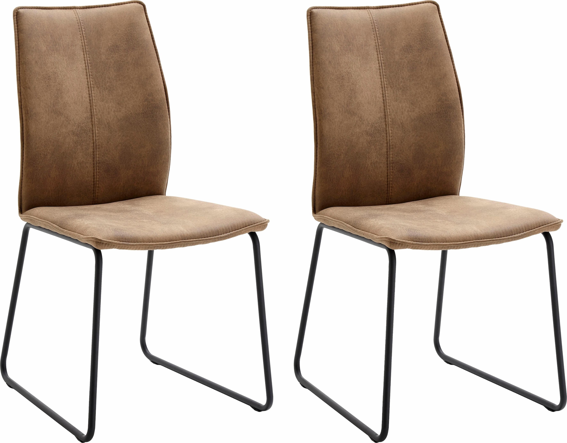 NIEHOFF SITZMÖBEL Polsterstuhl "Capri" (Set) 2 Stk.Kufengestell aus Eisen, günstig online kaufen