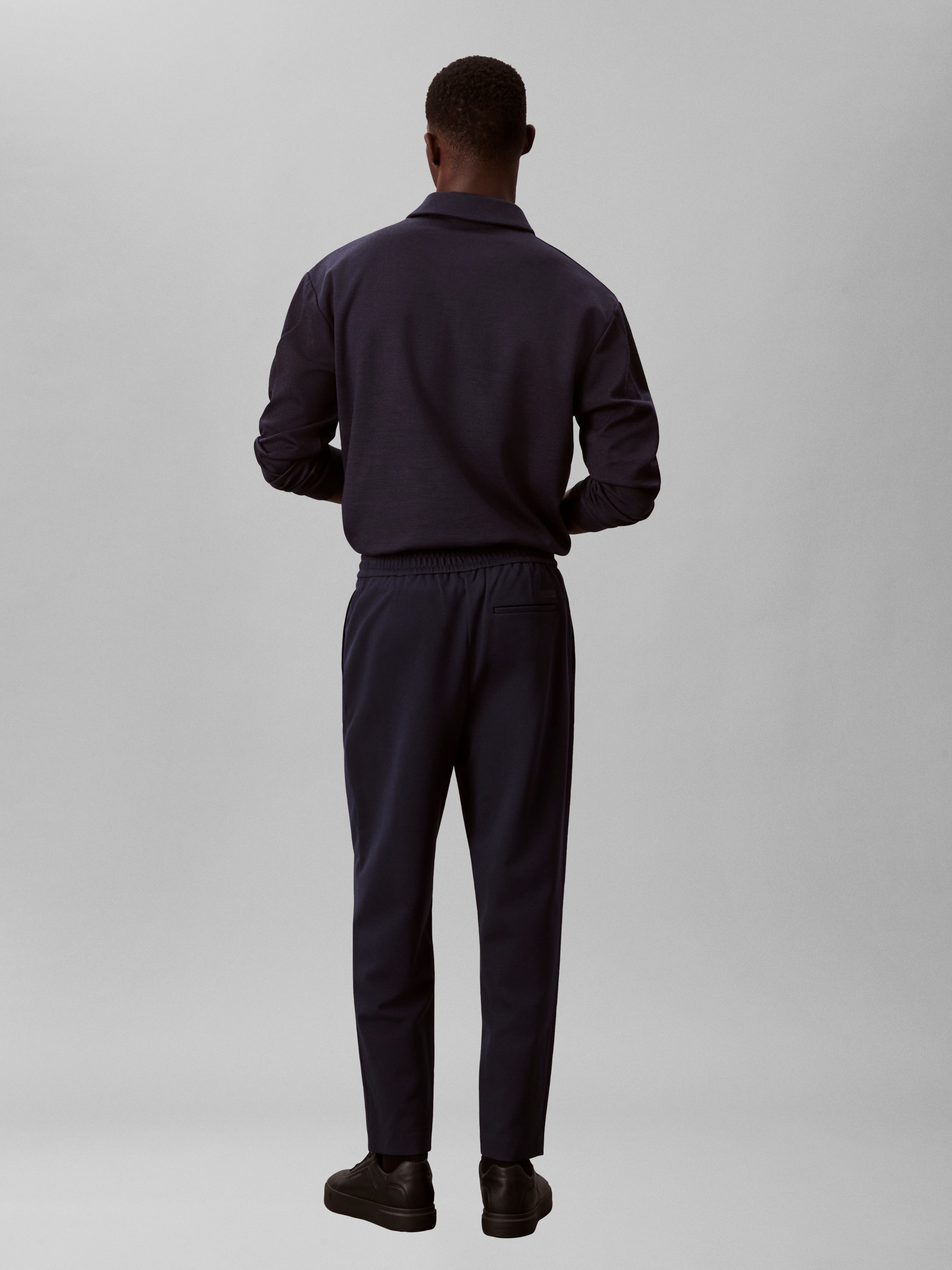 Calvin Klein Bundfaltenhose elastischer Bund, Slim fit, Bundfalte günstig online kaufen