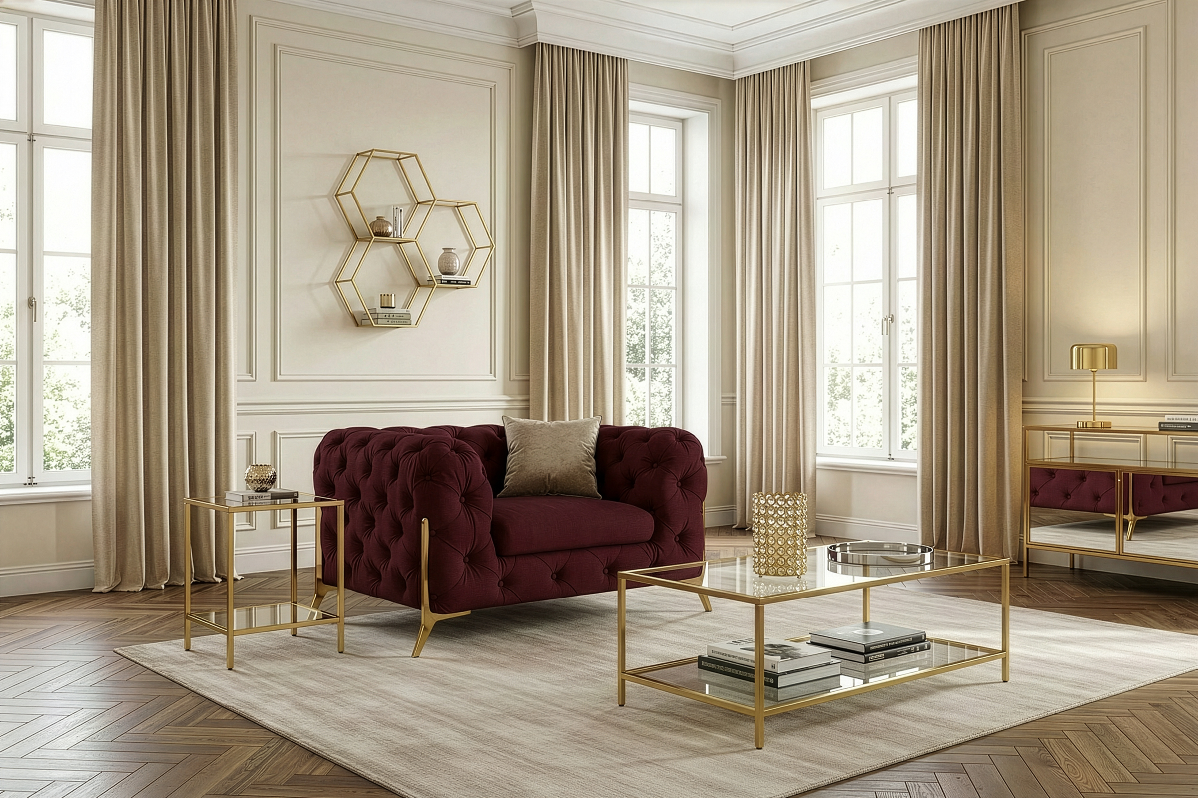 Home affaire Chesterfield-Sessel "Amaury Sessel" aufwändige Knopfheftung, m günstig online kaufen