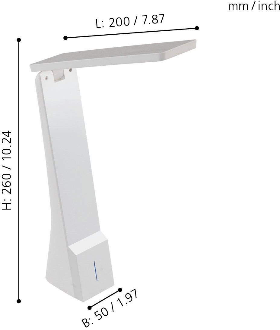 EGLO Tischleuchte »LA SECA«, 1 flammig, Leuchtmittel LED-Board | LED fest integriert, Tischleuchte mit Touch, dimmbar, Schreibtischlampe, LED Bürolampe