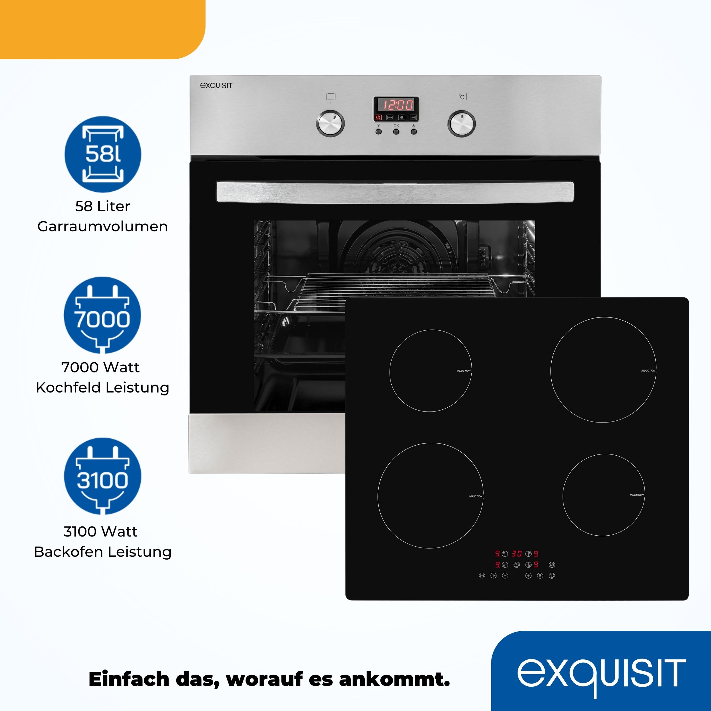 exquisit Backofen-Set »EBE 65-1 H«
