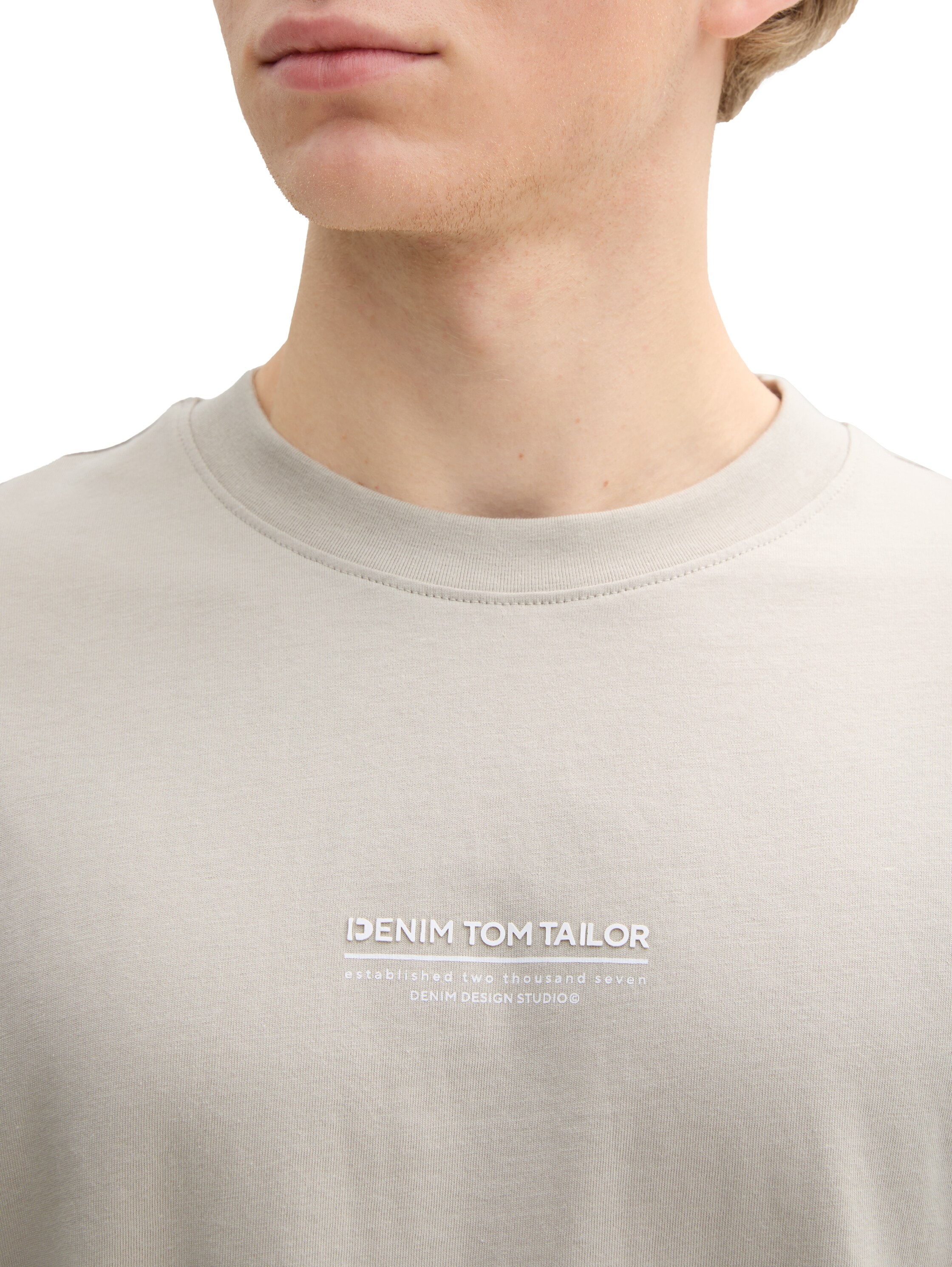 TOM TAILOR Denim T-Shirt, mit Marken-Frontprint