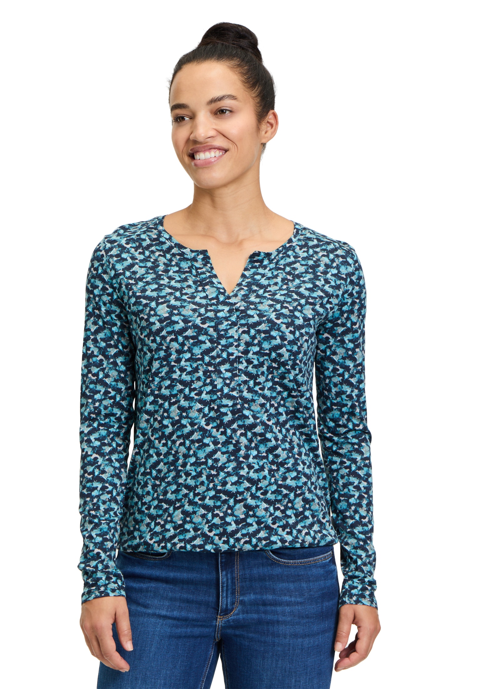 Betty&Co Kurzarmshirt "Betty & Co Damen Blusenshirt mit Gummizug", (1 tlg.) günstig online kaufen