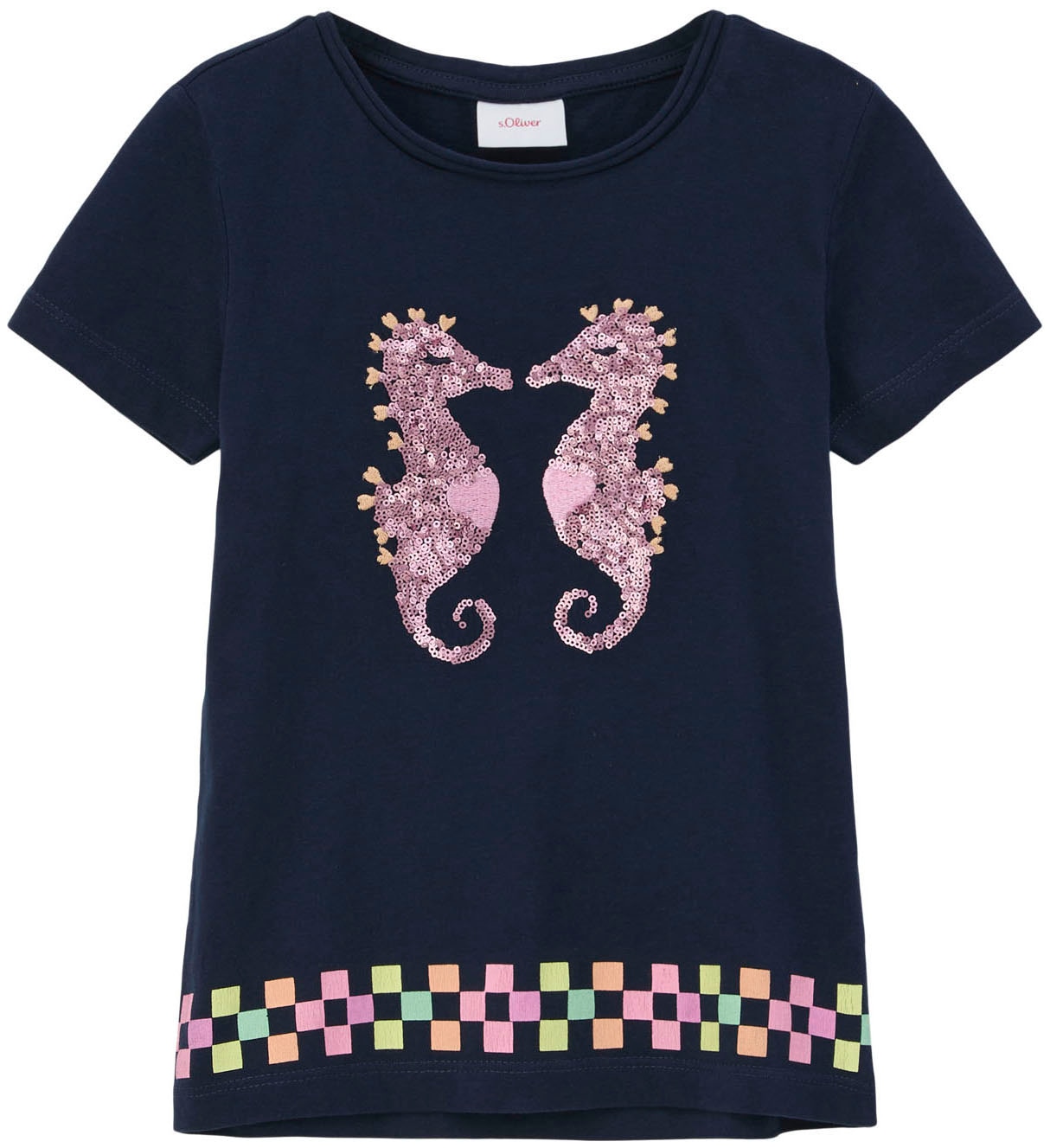 T-Shirt, | Stickerei dezenter BAUR mit s.Oliver online Junior kaufen