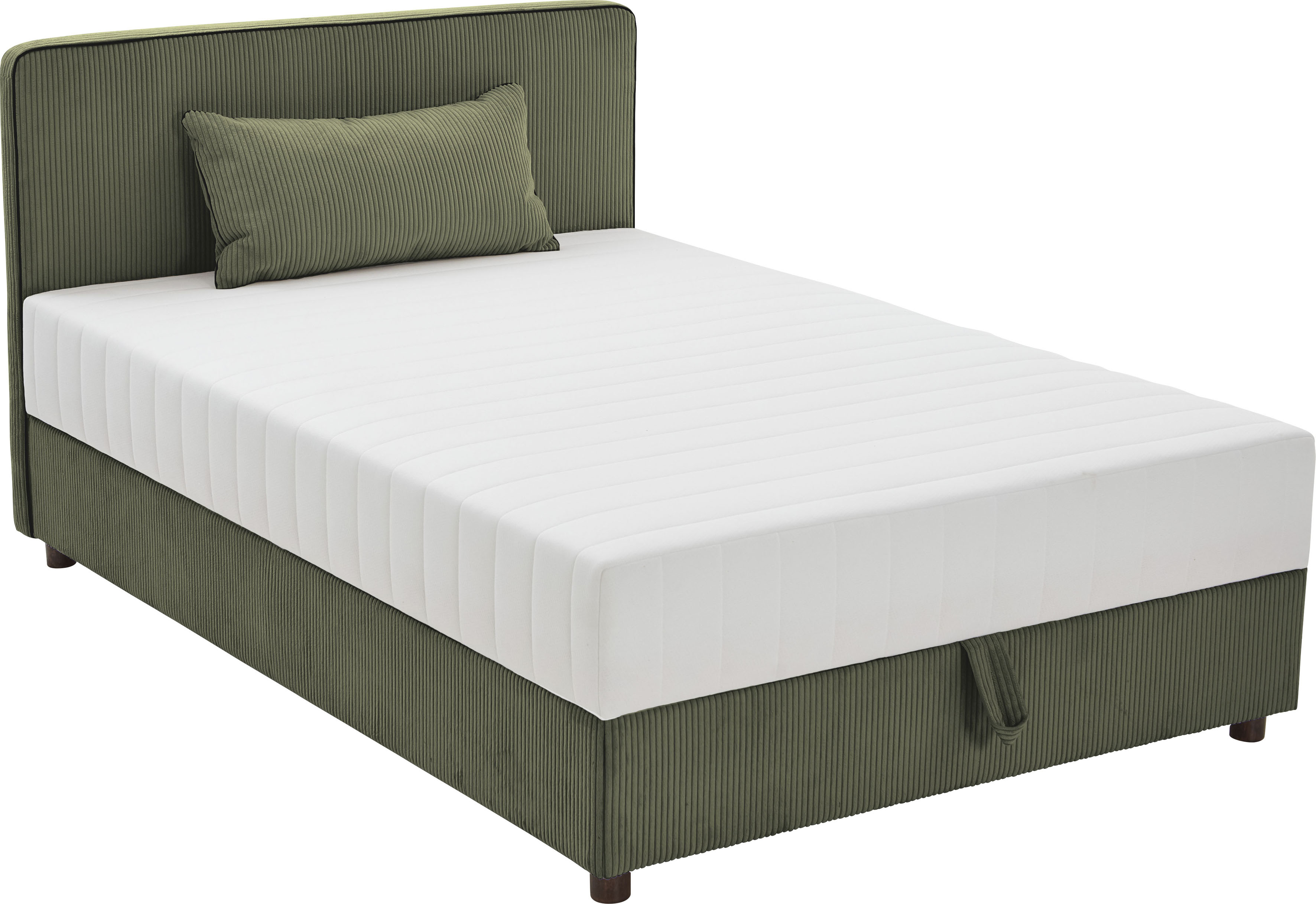 ATLANTIC home collection Bett "Corinna" Boxbett inkl. Stauraum, Cord, erhältlich in unterschiedlichen Breiten